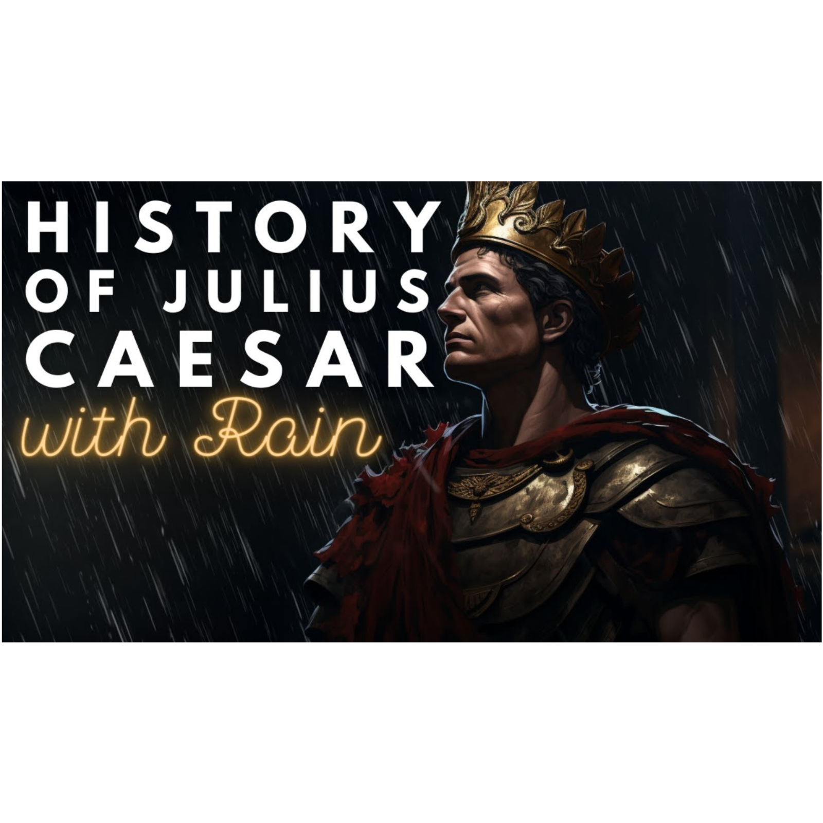 RAINY History of Julius Caesar _ Historical Sleepy Story _ Storytelling and Rain