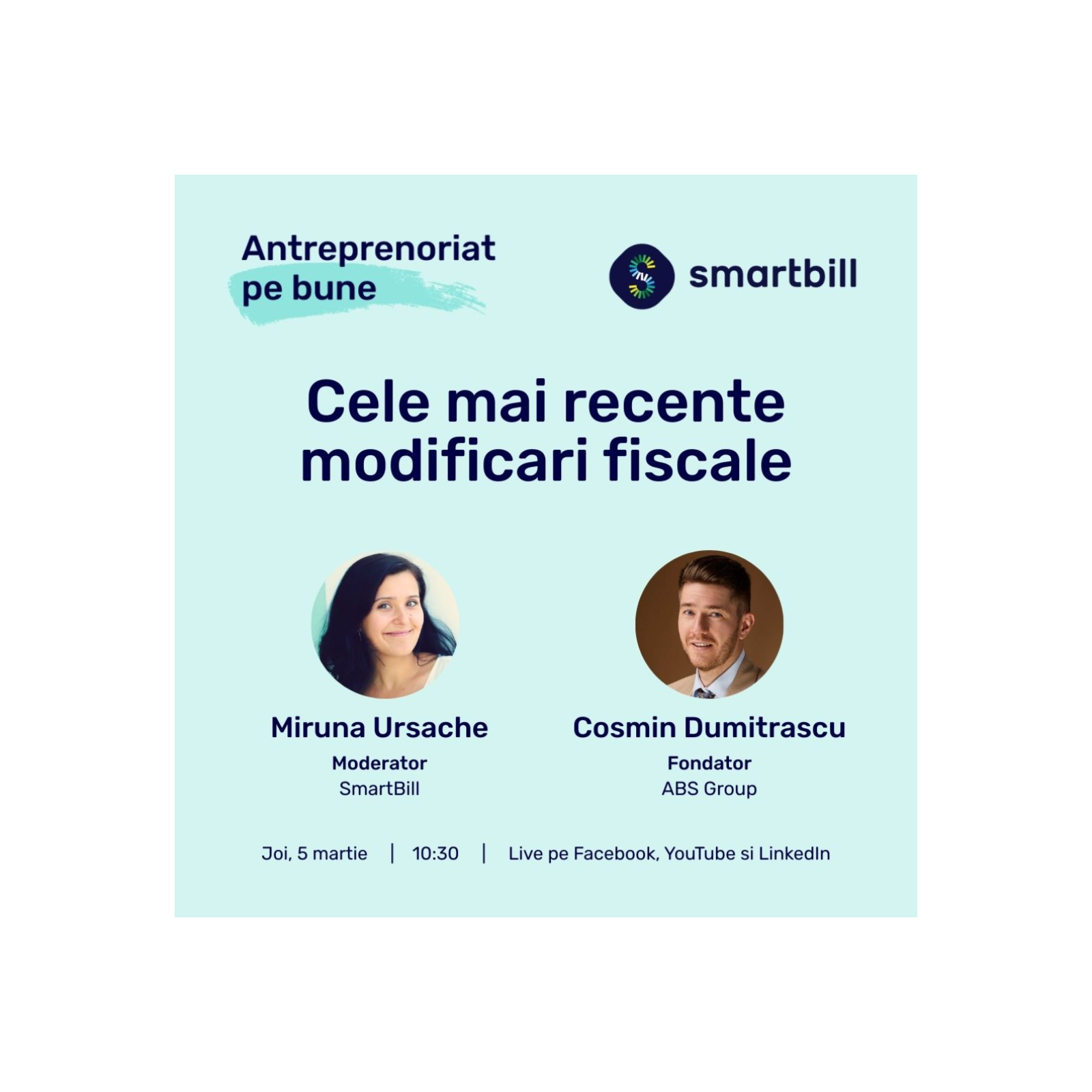 Modificari fiscale - #AntreprenoriatPeBune