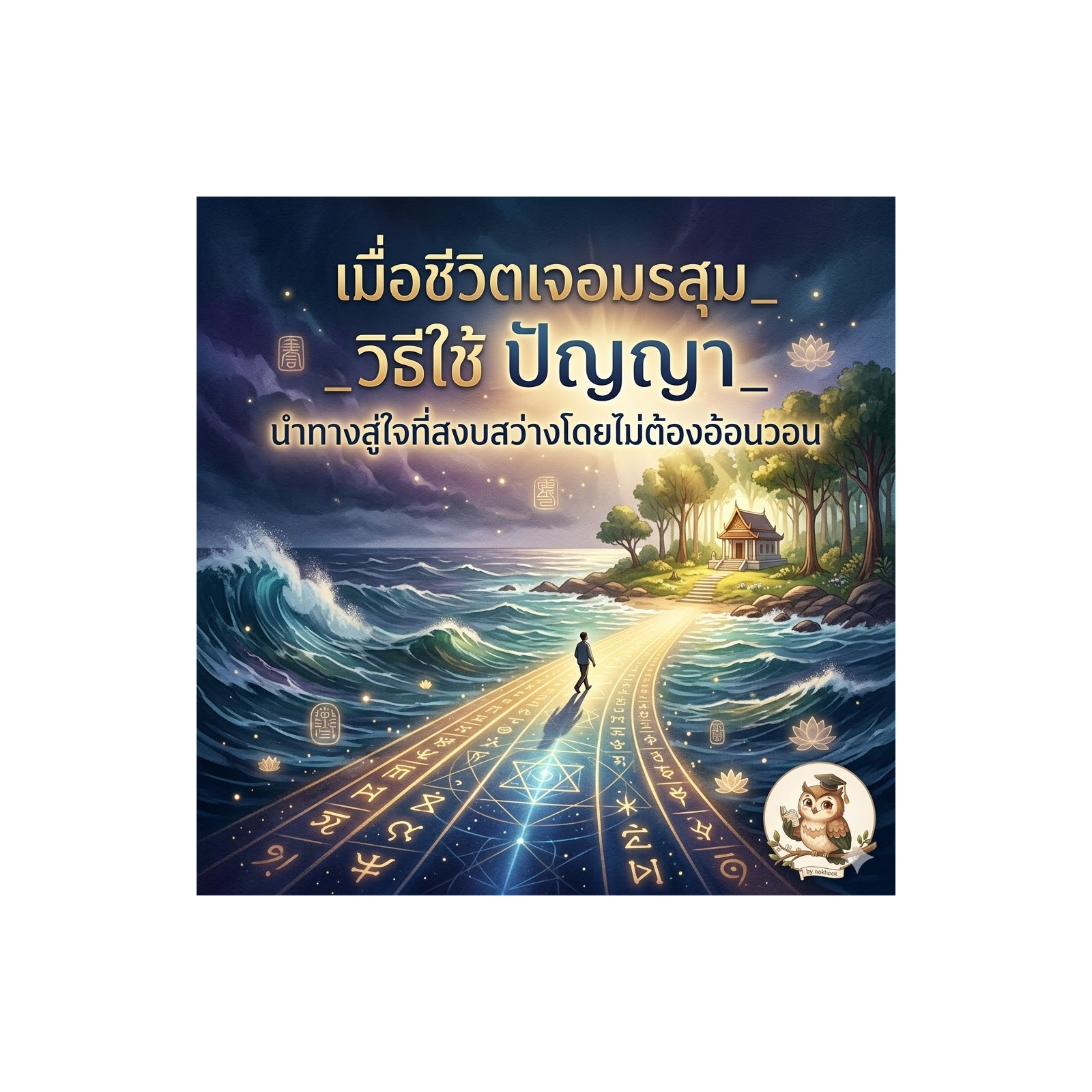 ใช้ปัญญานำทางสู่ใจที่สงบสว่าง | Use wisdom to guide you towards a calm and enlightened heart.