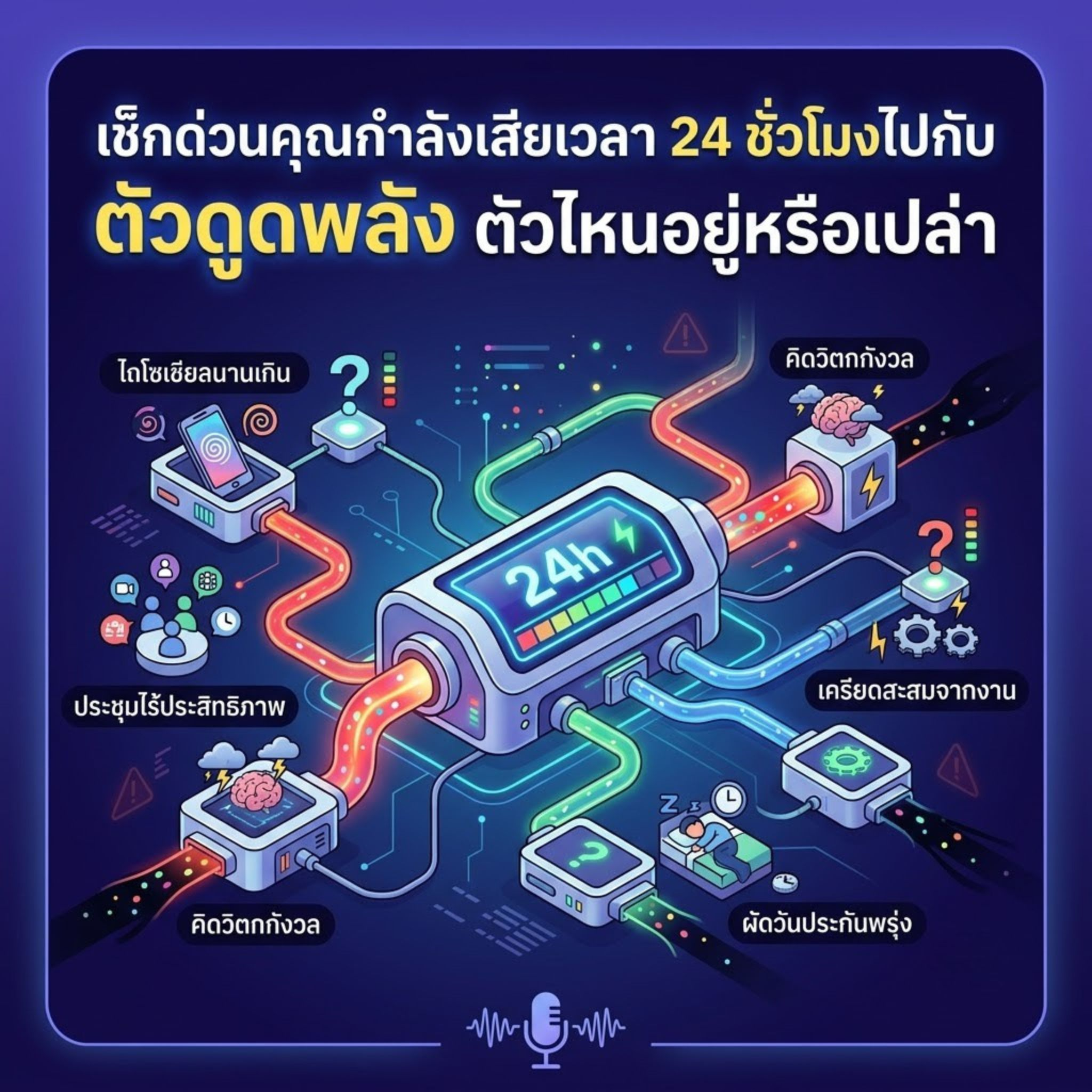 เช็กด่วนคุณกำลังเสียเวลา 24 ชั่วโมงไปกับ ตัวดูดพลัง ตัวไหนอยู่หรือเปล่า