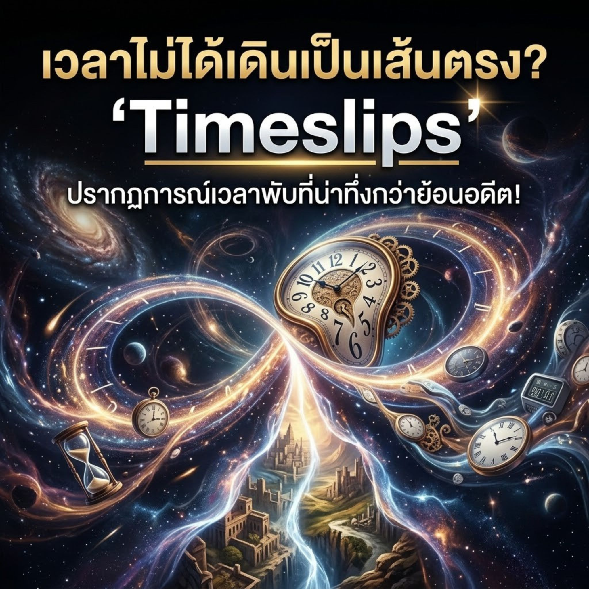 เวลาไม่ได้เดินเป็นเส้นตรง? รู้จัก 'Timeslips' ปรากฏการณ์เวลาพับที่น่าทึ่งกว่าย้อนอดีต!"
