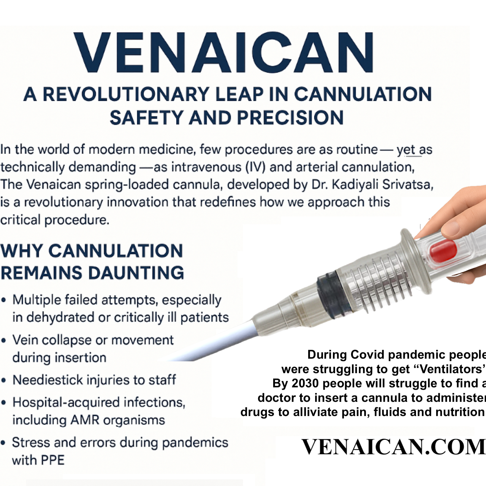 Self-Introducing IV Cannula to Ease Technique & Reduce Failure Rate