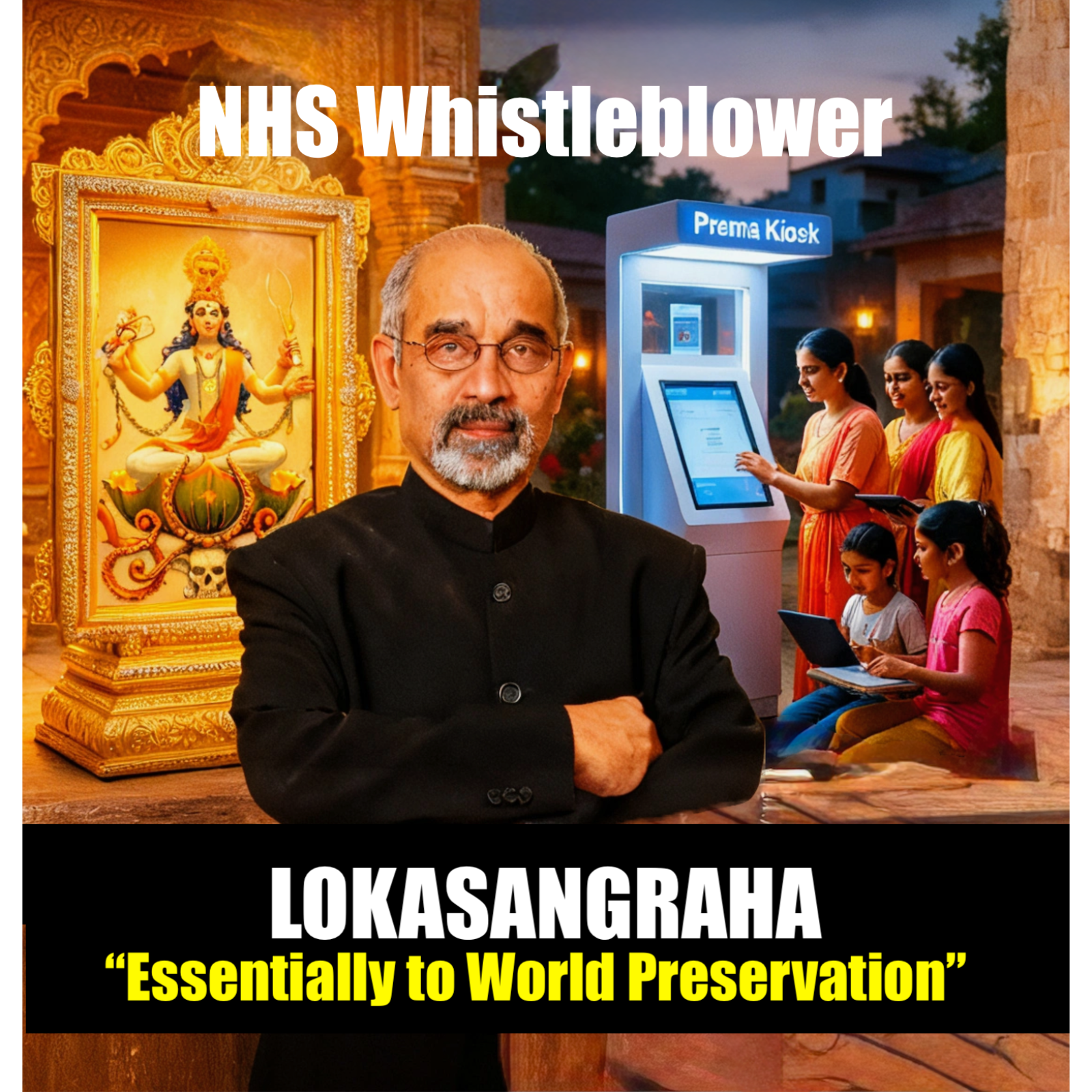 The NHS Whistleblower Who Was Bankrupted by The NHS create Prema kiosk Powerd by Dr Maya AI to Protect his "Swadharma" to Complete his task "Lokasangraha" episode artwork