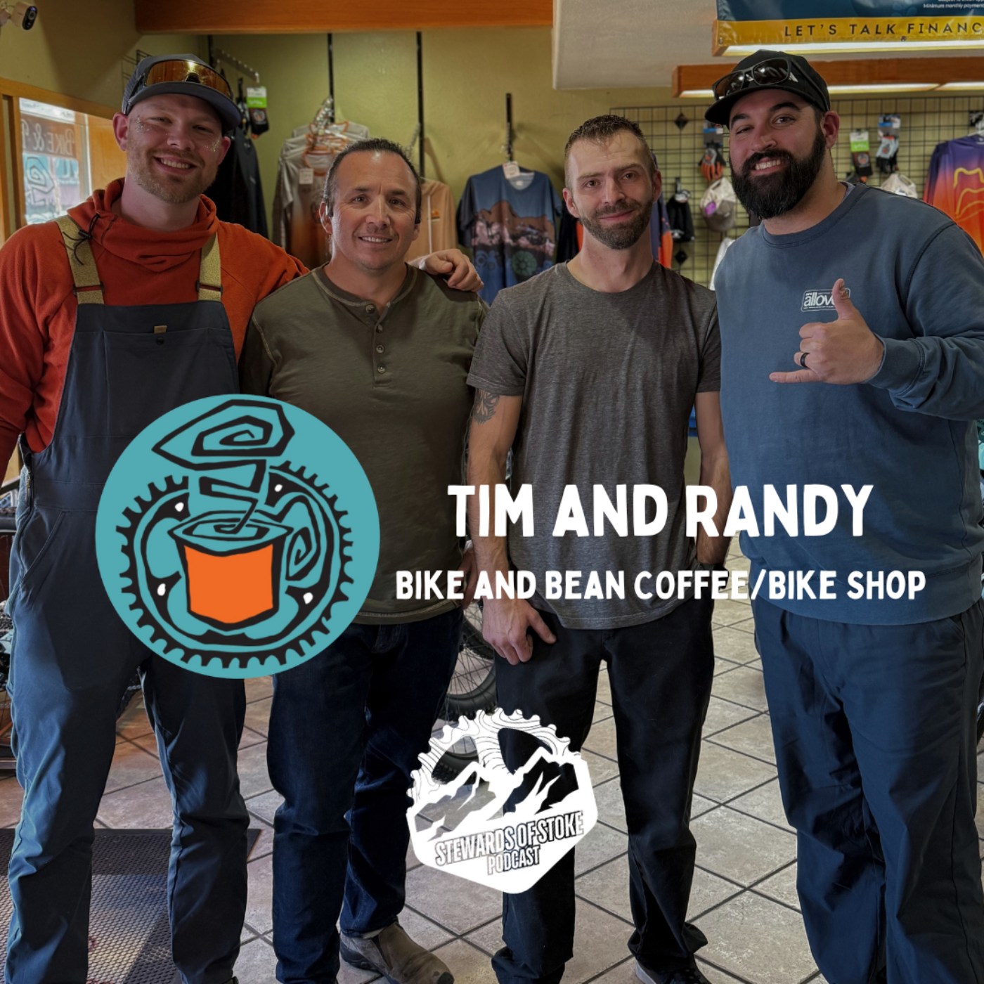 Tim and Randy of Bike and Bean Coffee/Bike Shop episode artwork