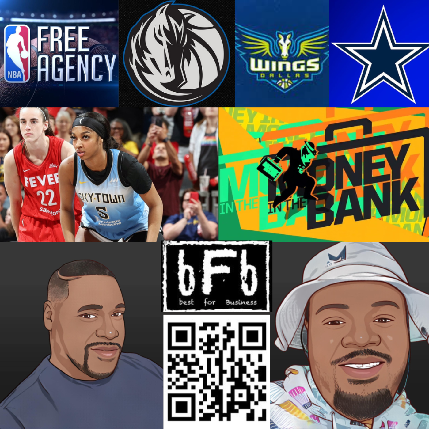bFb-NBA Free Agency, Dallas Mavs, Texas Rangers, Dallas Wings, Dallas Cowboys, WNBA R.O.Y, and Money In The Bank episode artwork