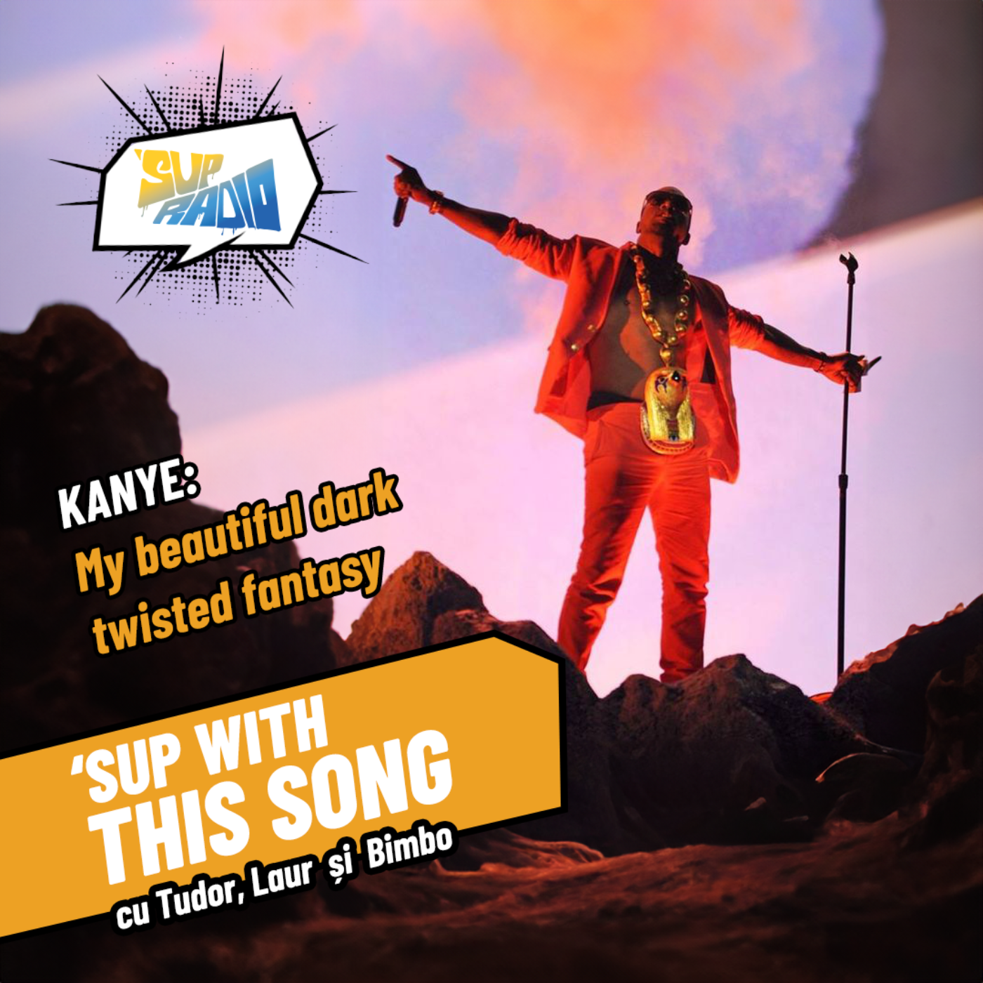 Sup with this song- Kanye West, My beautiful dark twisted fantasy  episode artwork