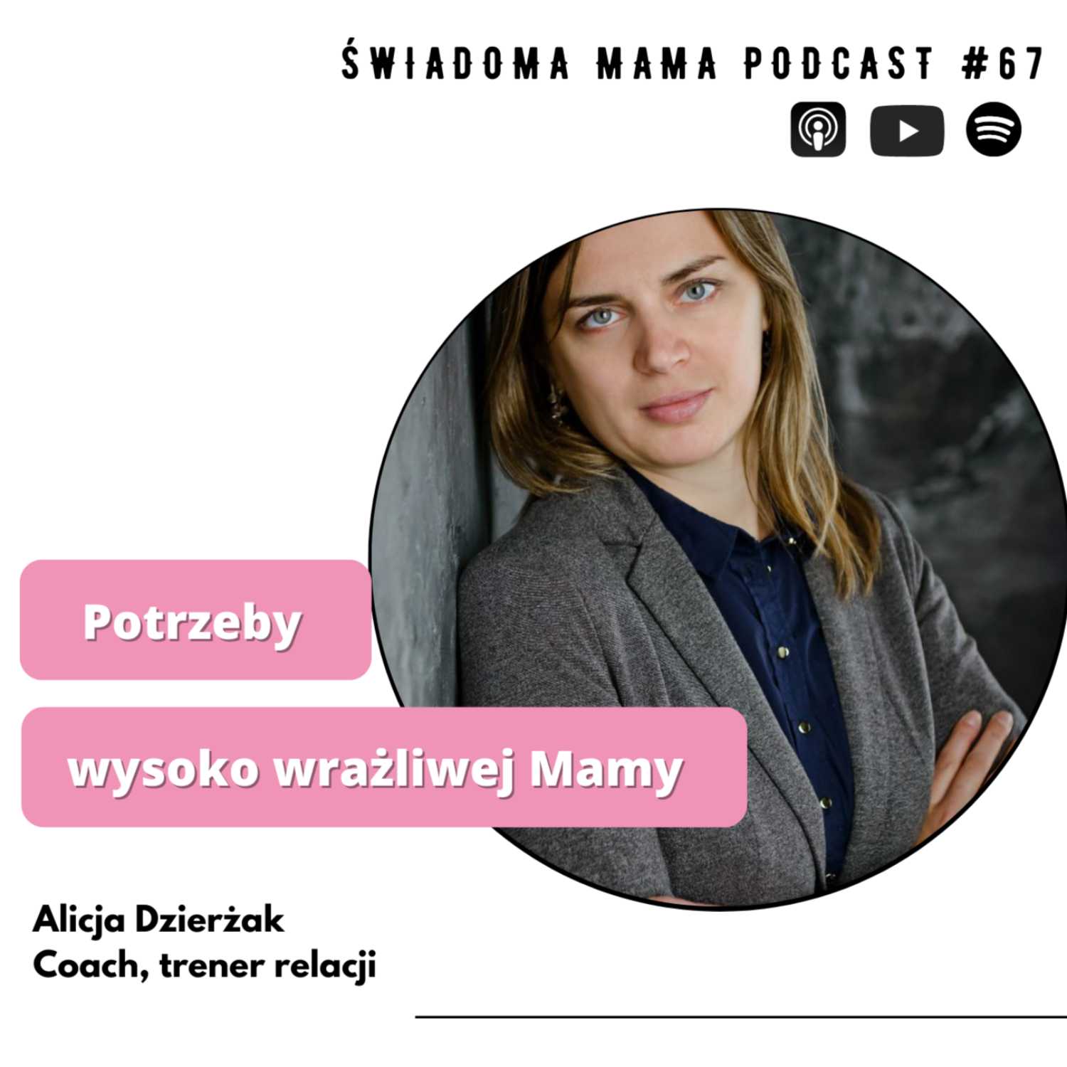 Potrzeby wysoko wrażliwej Mamy || Alicja Dizerżak x Świadoma Mama Podcast #67