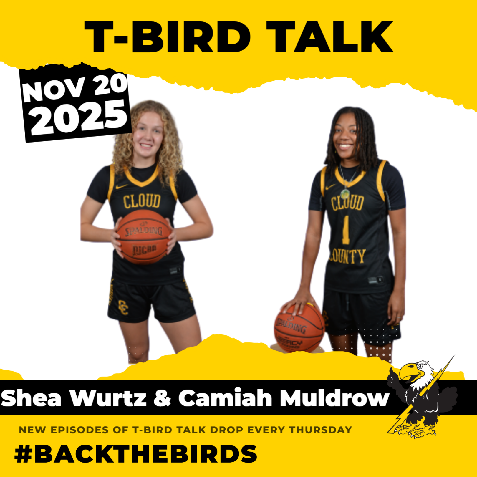 T-Bird Talk: Episode 47 - Cloud County Women's Basketball Players Camiah Muldrow and Shea Wurtz