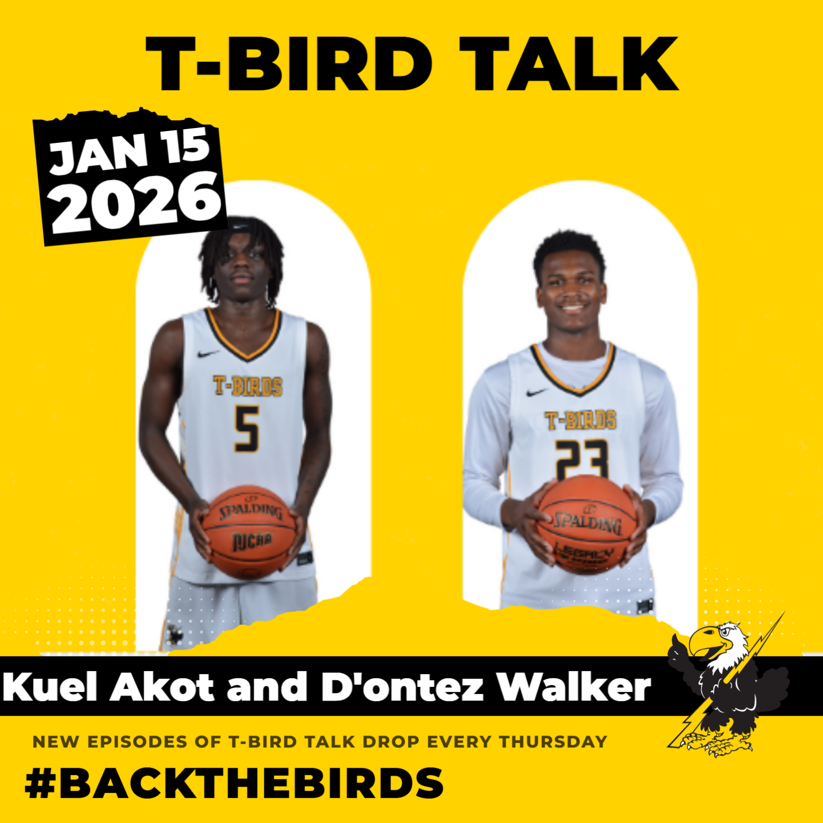 T-Bird Talk: Episode 49 - Cloud County Men's Basketball Players Kuel Akot & D'ontez Walker