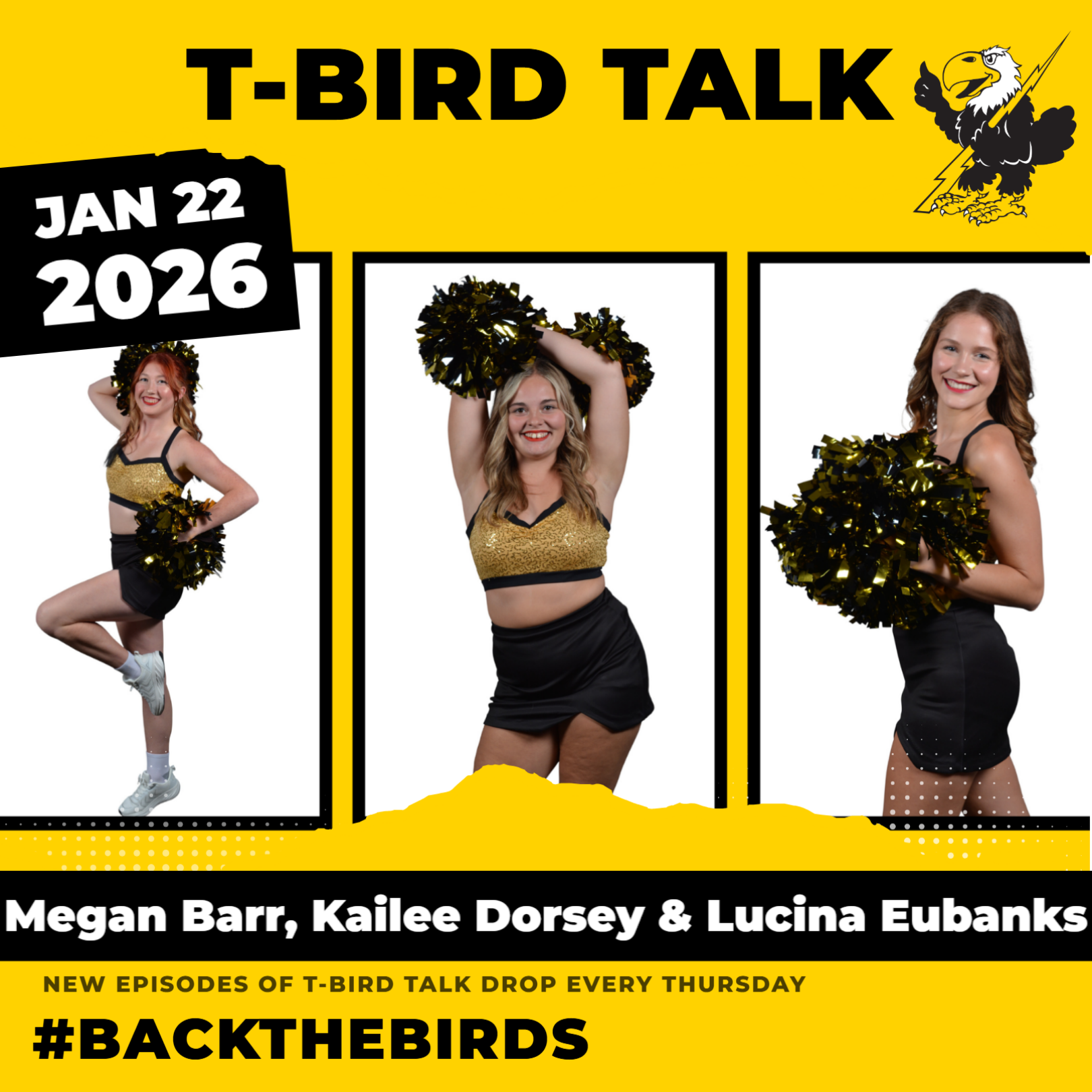 T-Bird Talk: Episode 50 - Cloud County Thunderbolt Dancers Megan Barr, Kailee Dorsey & Lucina Eubanks