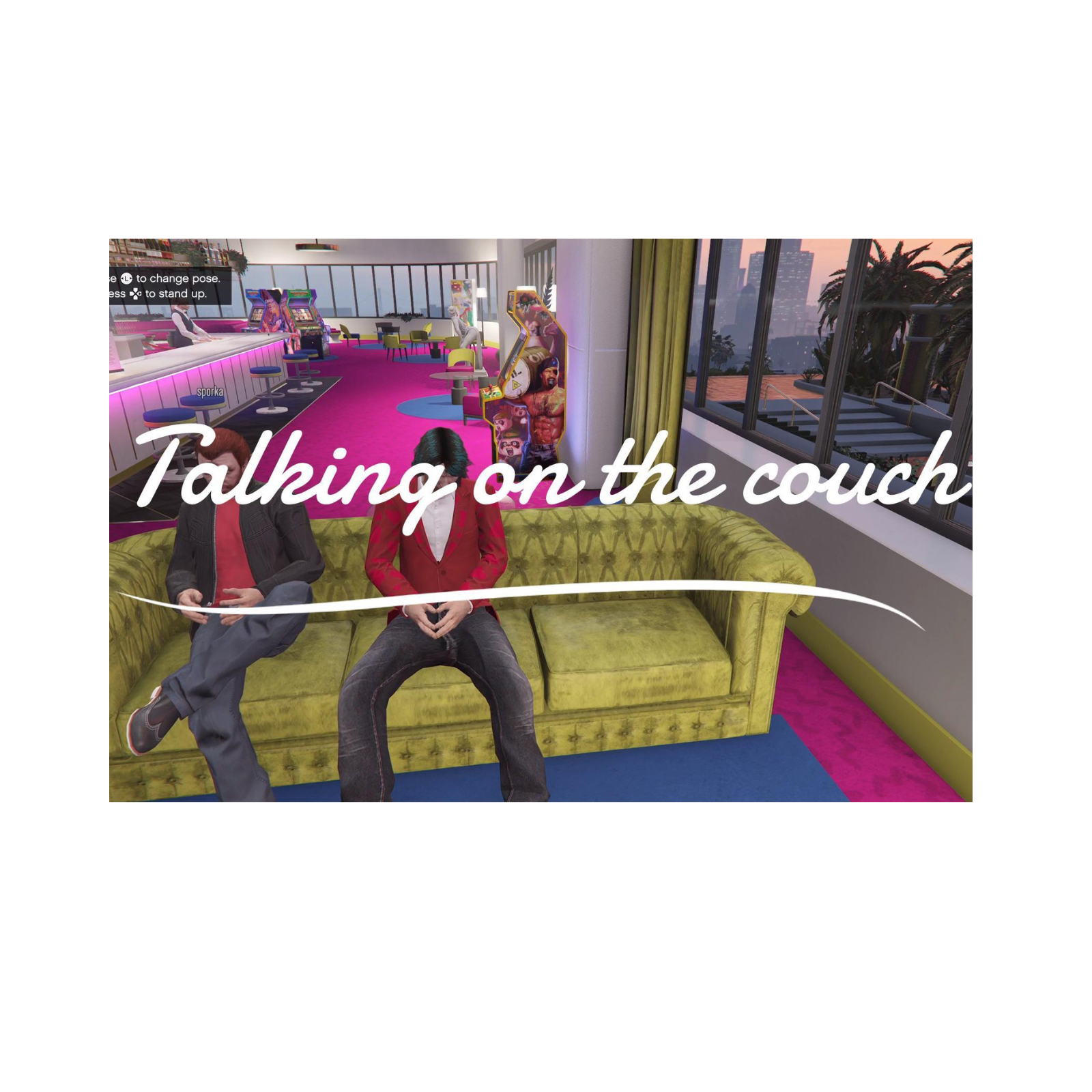 Talking on the couch