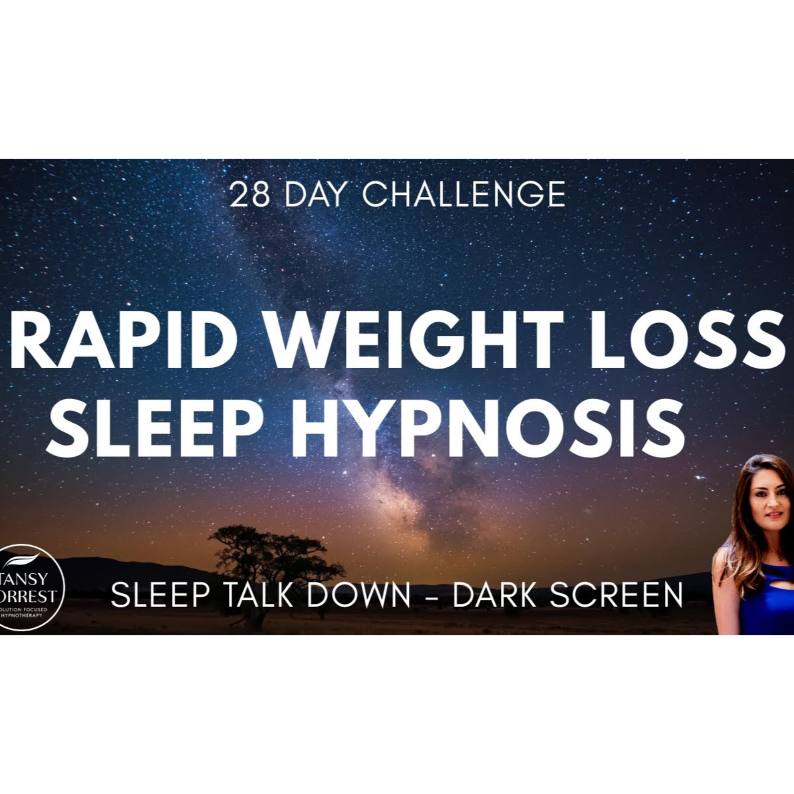 STRONG Sleep Hypnosis for Rapid Weight Loss with Sleep Talk Down (Dark Screen) episode artwork