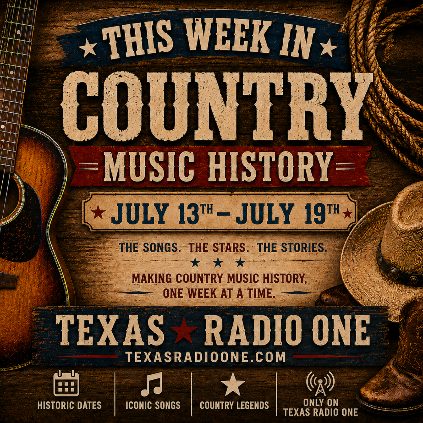 This Week in Country Music History 07/13-07/19 episode artwork