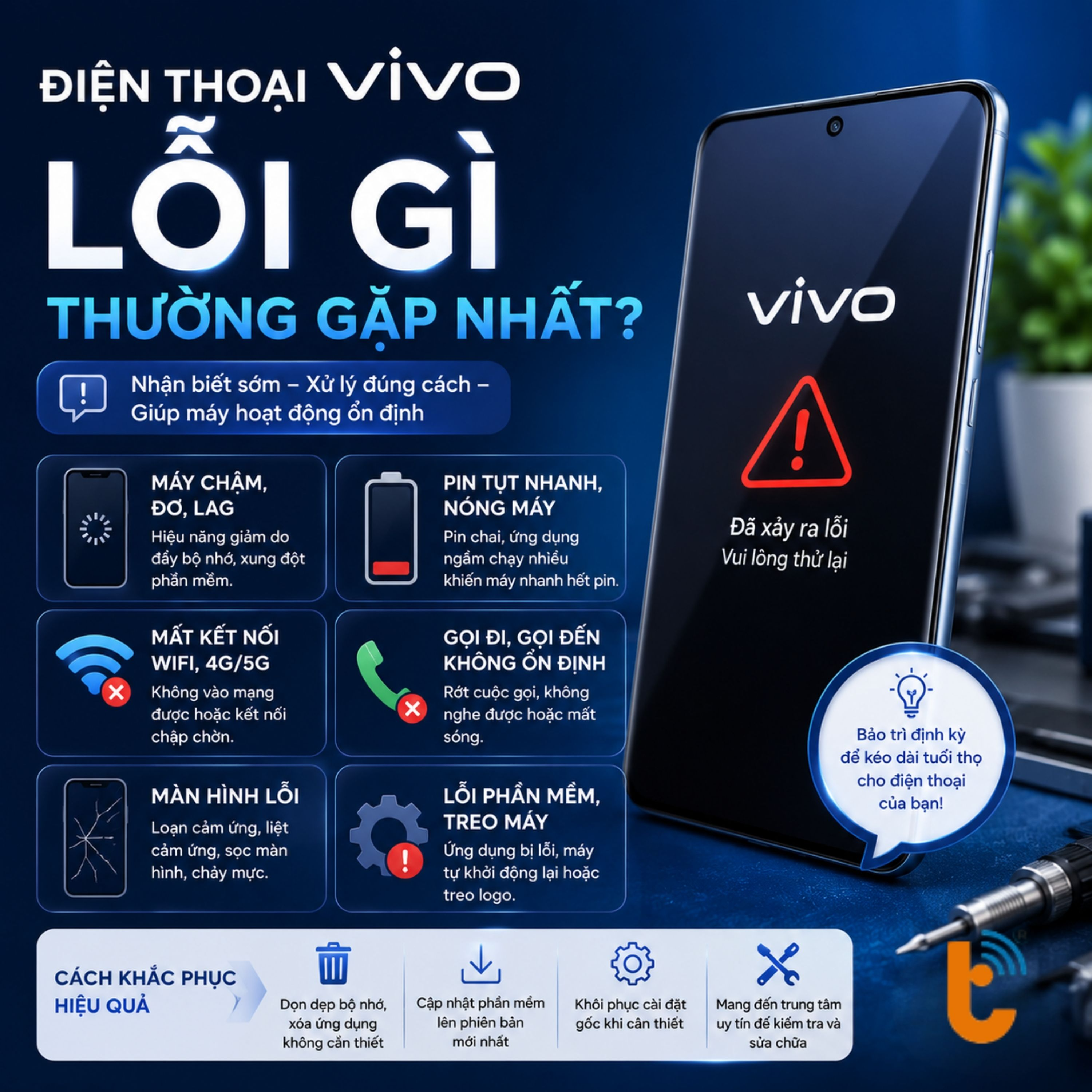 Điện thoại Vivo lỗi gì thường gặp nhất? và cách sửa episode artwork