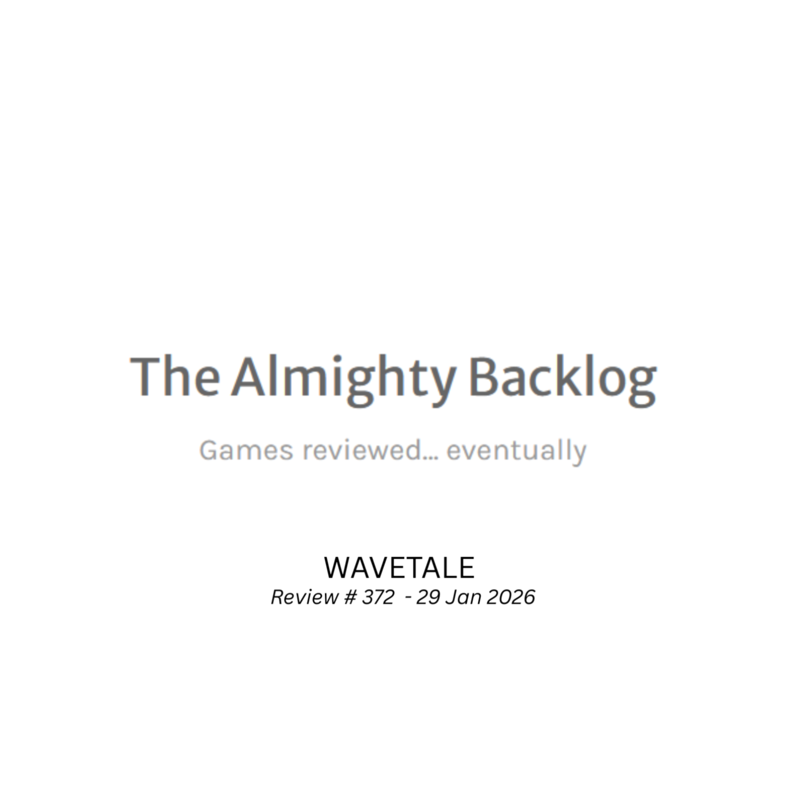 The Almighty Backlog 372 - Wavetale episode artwork