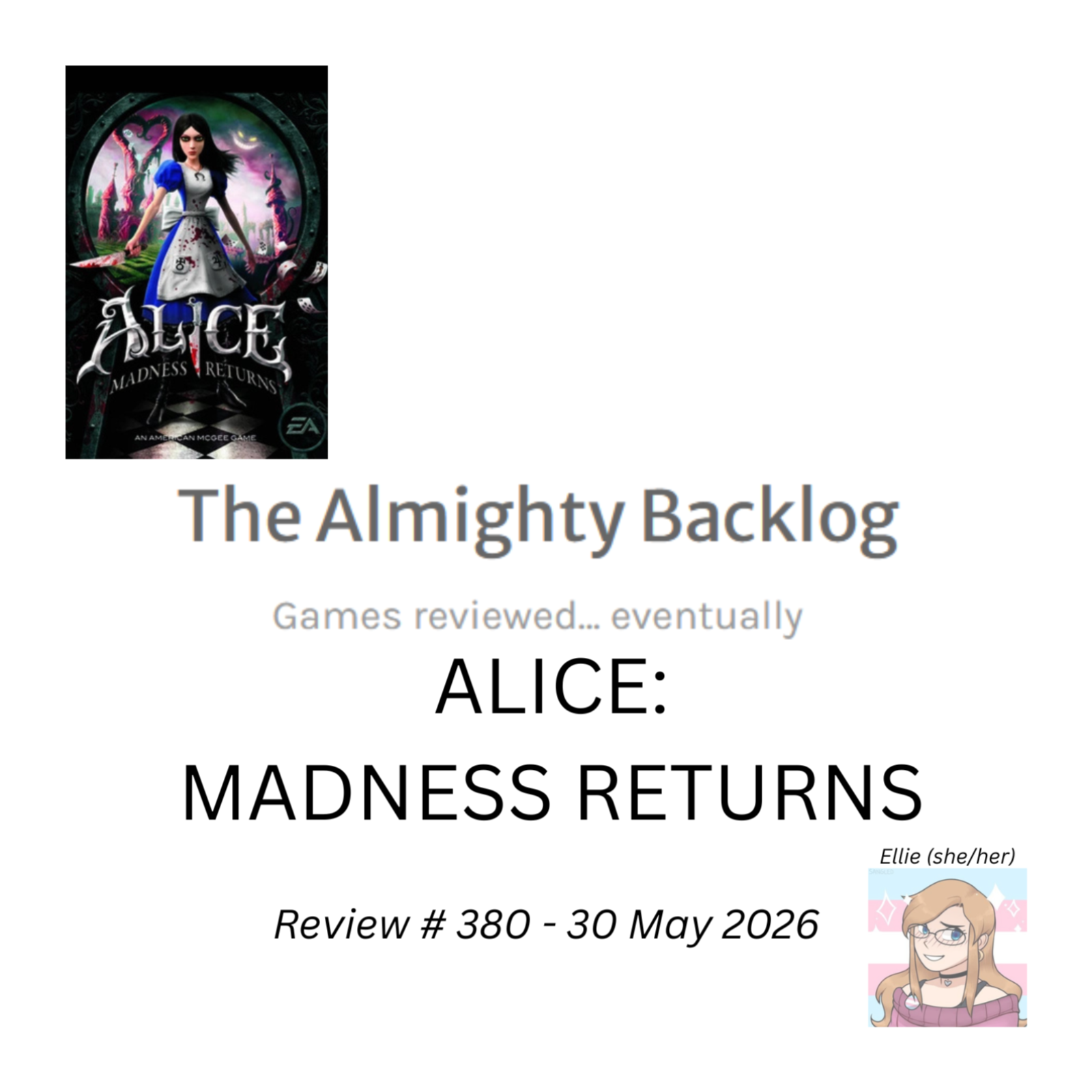 The Almighty Backlog 389 - Alice: Madness Returns episode artwork