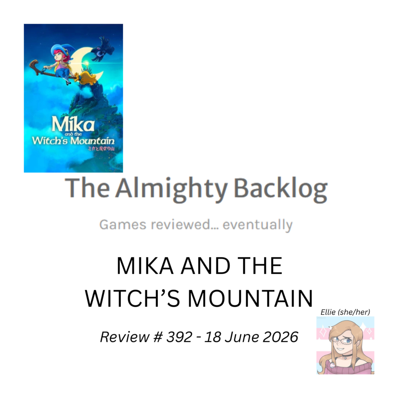 The Almighty Backlog 392 - Mika and the Witch's Mountain episode artwork