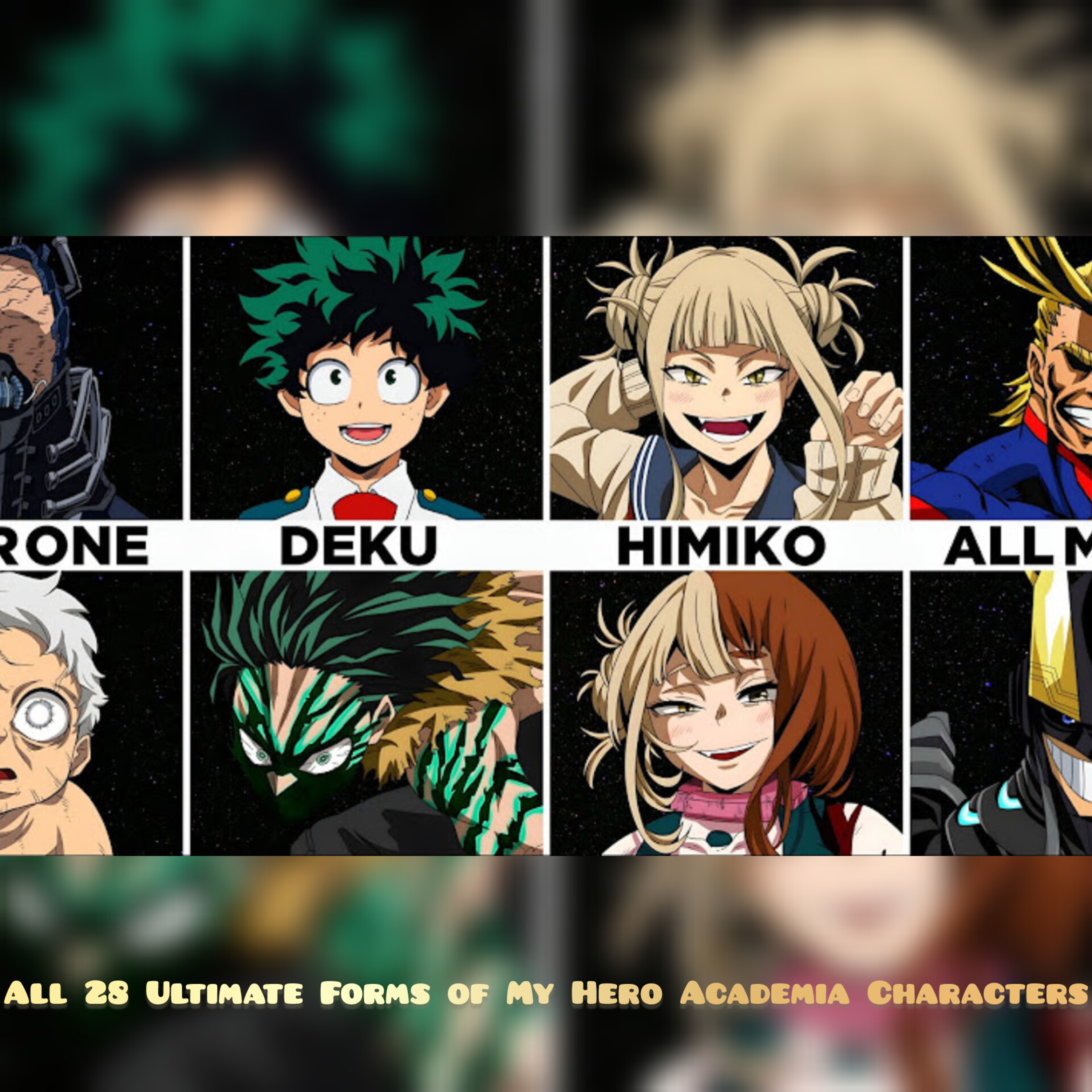 All 28 Ultimate Forms of My Hero Academia Characters episode artwork