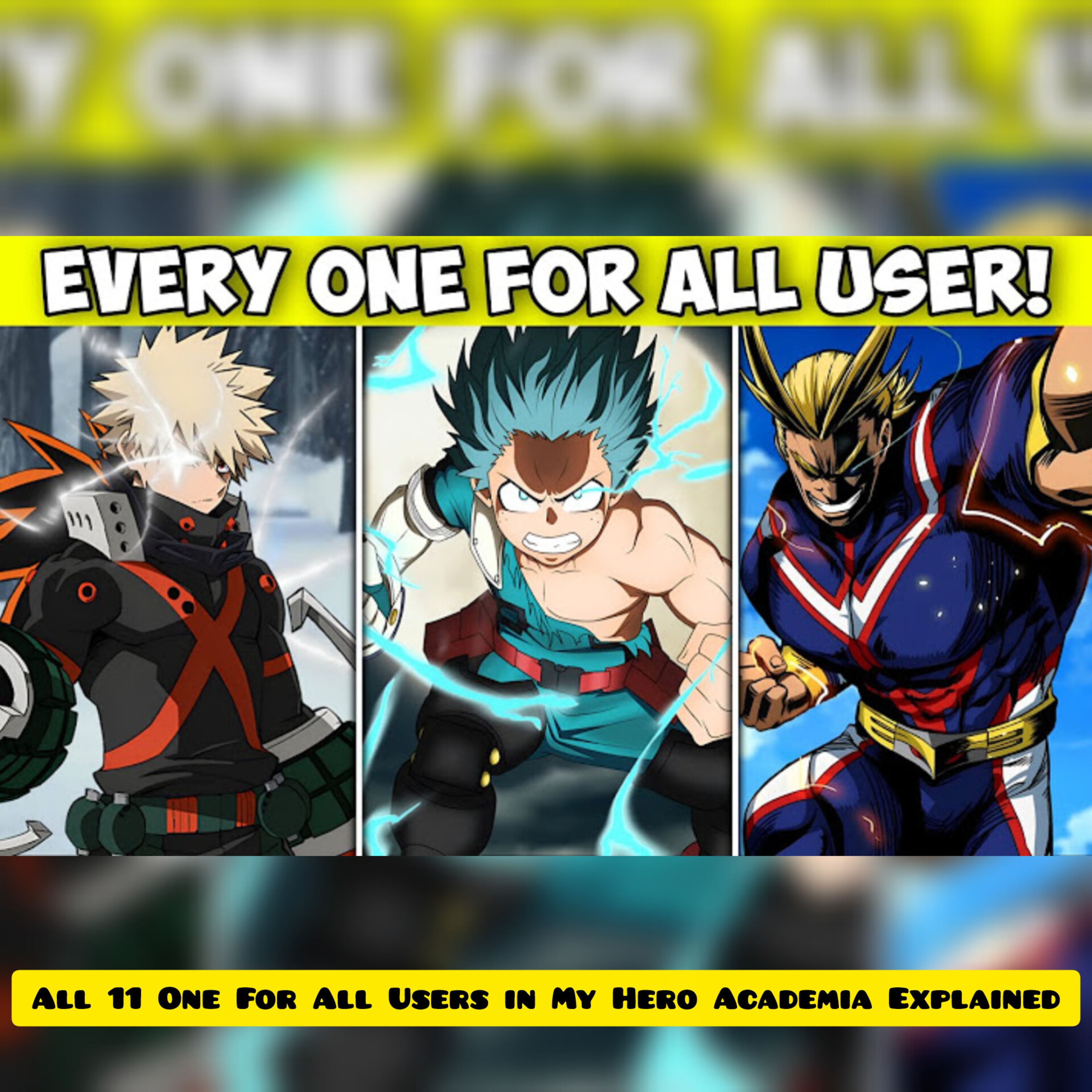 All 11 One For All Users in My Hero Academia Explained episode artwork