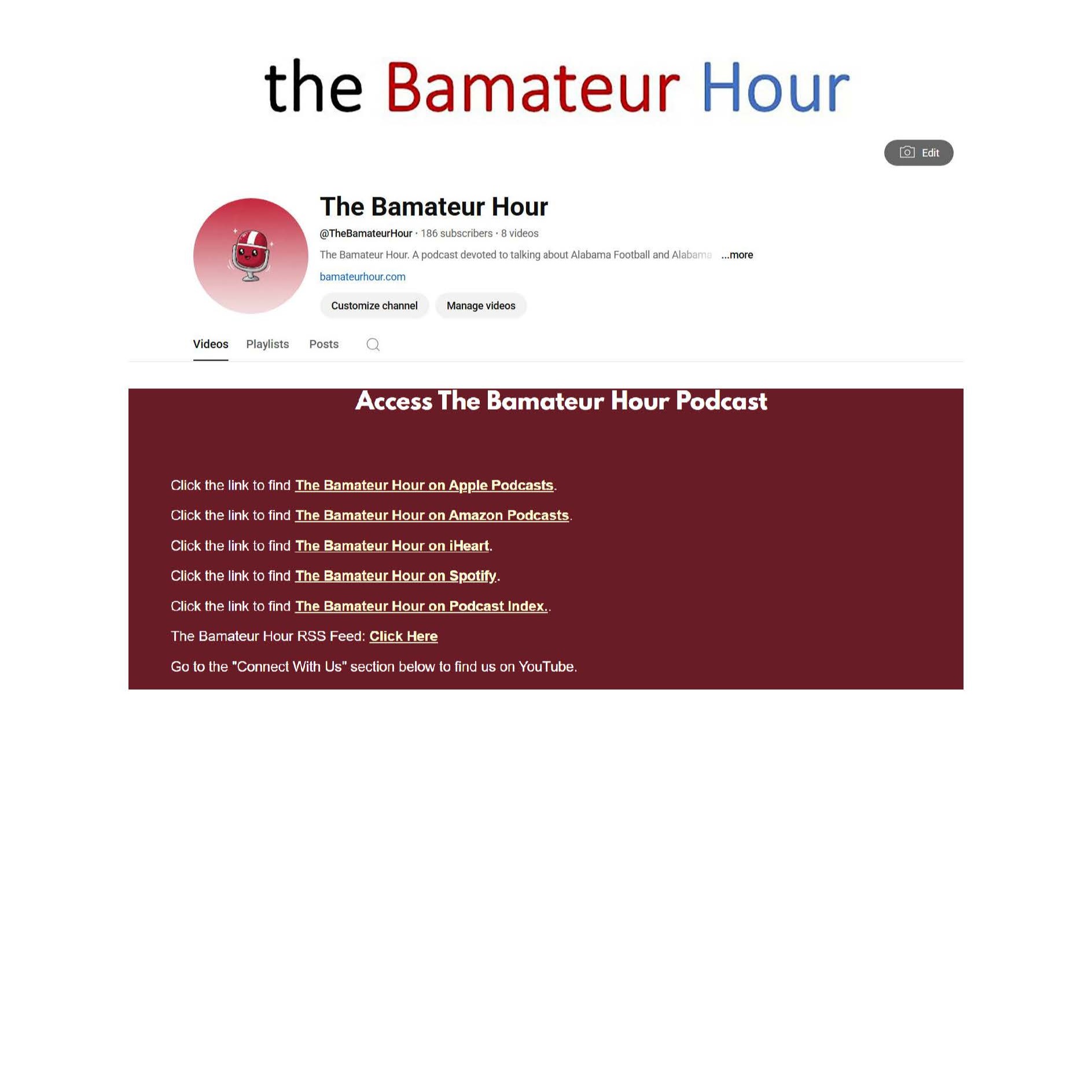E19 S1 The Bamateurs take a deeper dive into the offense as a follow-up to last week’s episode on the offense