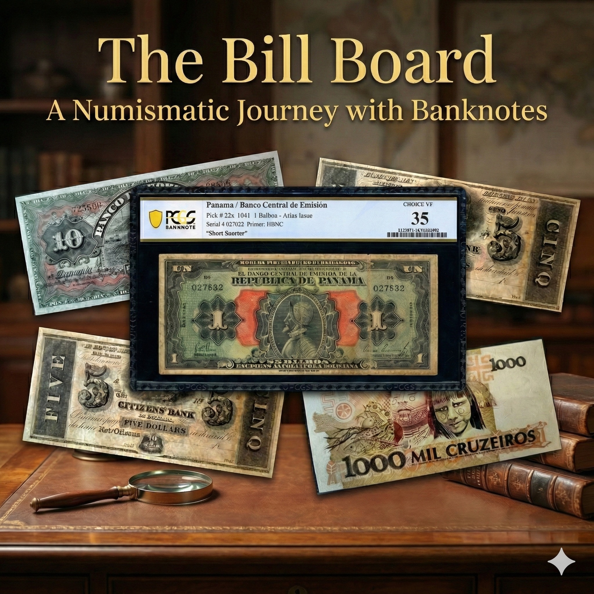 The Bill Board, a Numismatic Journey with Banknotes cover art
