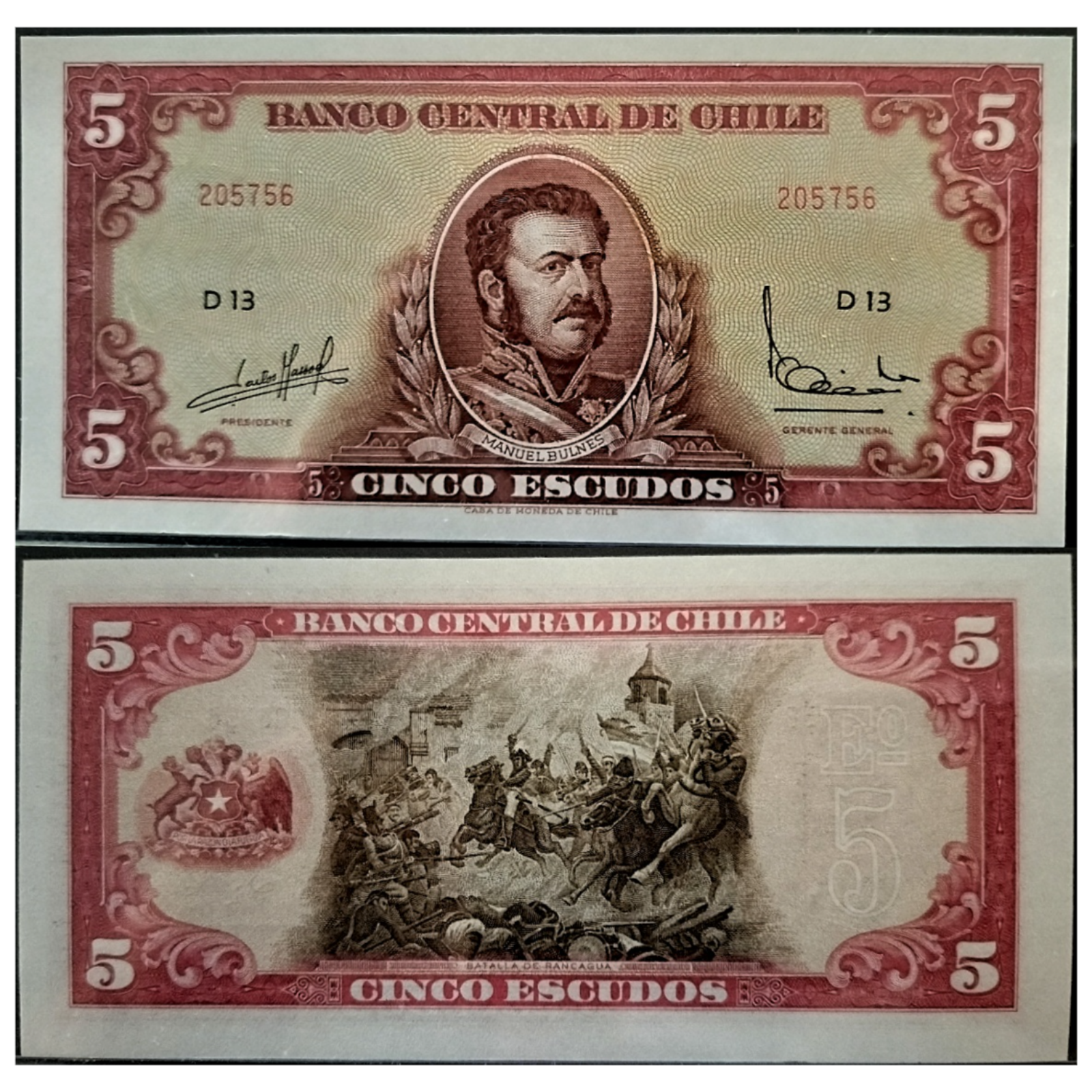 Chile: Banco Central de Chile 5 Escudos Banknote (1964-1970) episode artwork