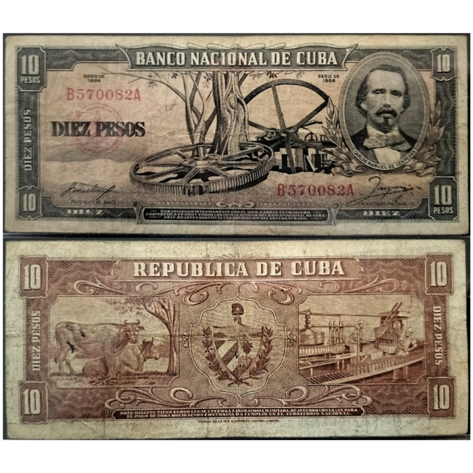 Cuba: Banco Nacional de Cuba 10 Pesos Banknote (1956) episode artwork