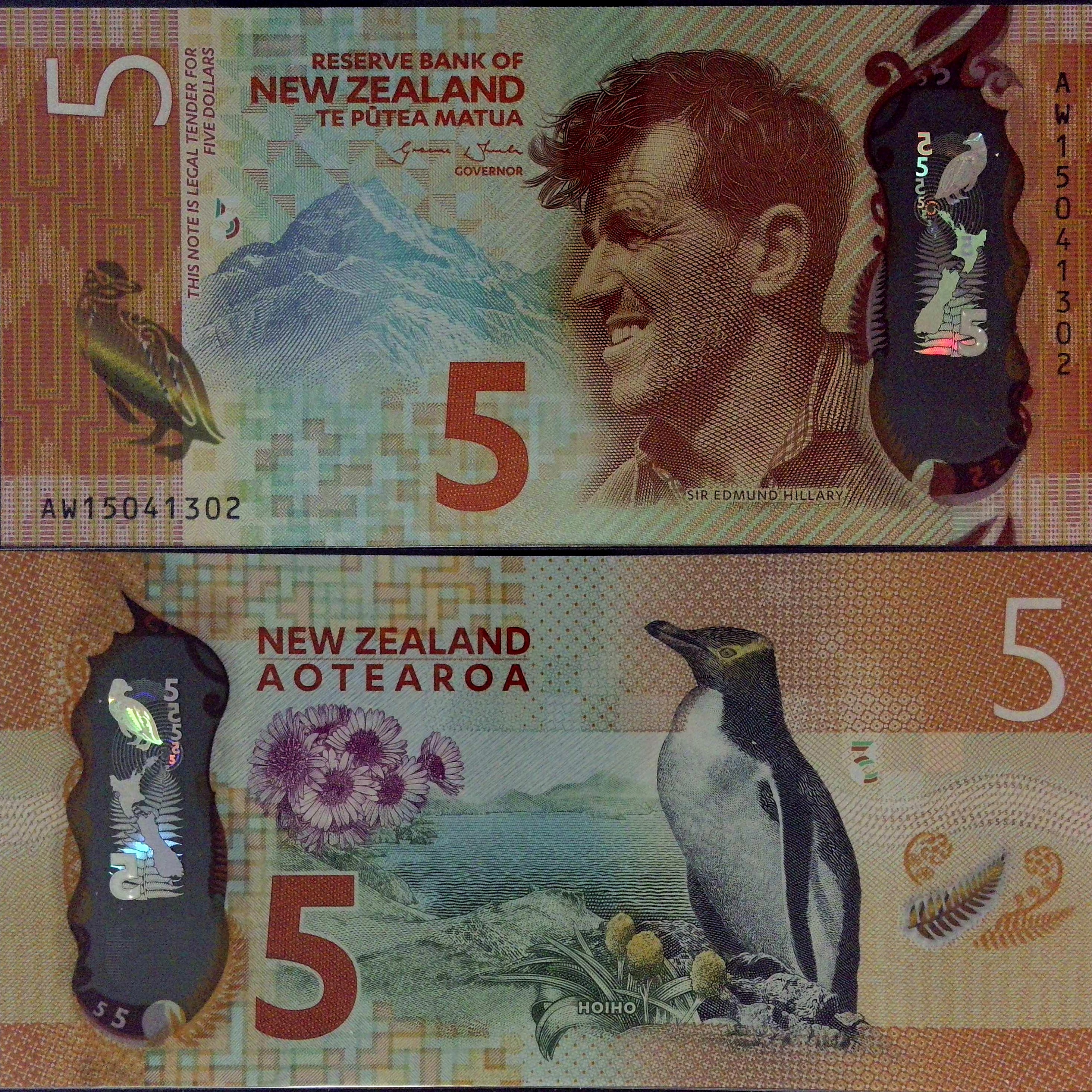 New Zealand: The Reserve Bank of New Zealand 5 Dollar Series 7 Banknote (2015) episode artwork