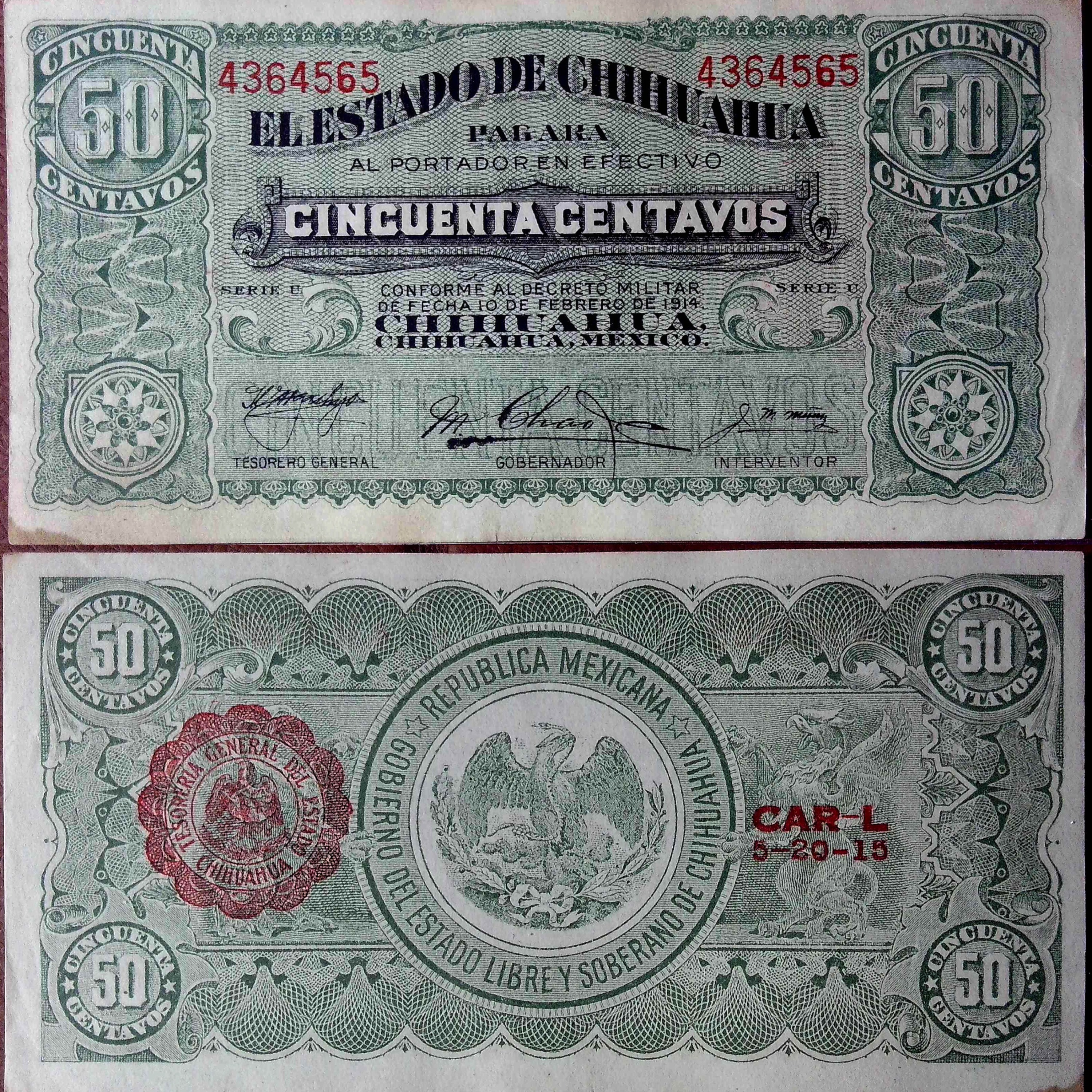 Mexico: El Estado de Chihuahua 50 Centavos Dos Caritas Series (1914-1915) episode artwork