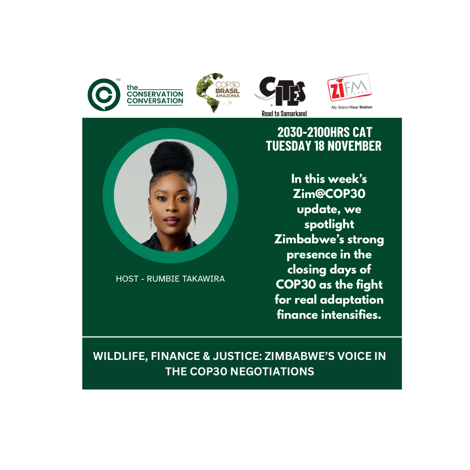 WILDLIFE, FINANCE AND JUSTICE: Zimbabwe’s Voice in the UNFCCC COP30 Negotiations  episode artwork