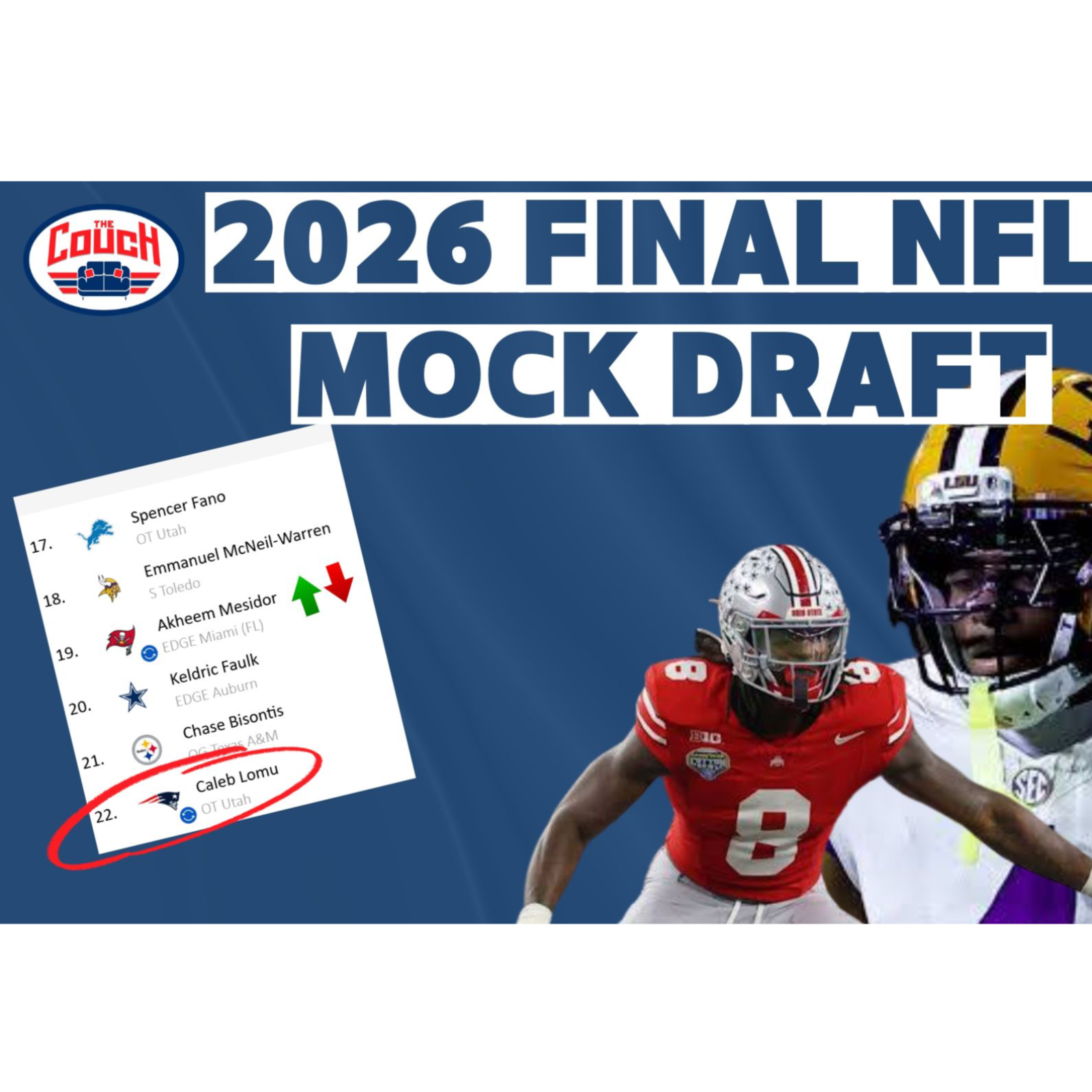 2026 NFL Draft Final Mock + Our Guys episode artwork