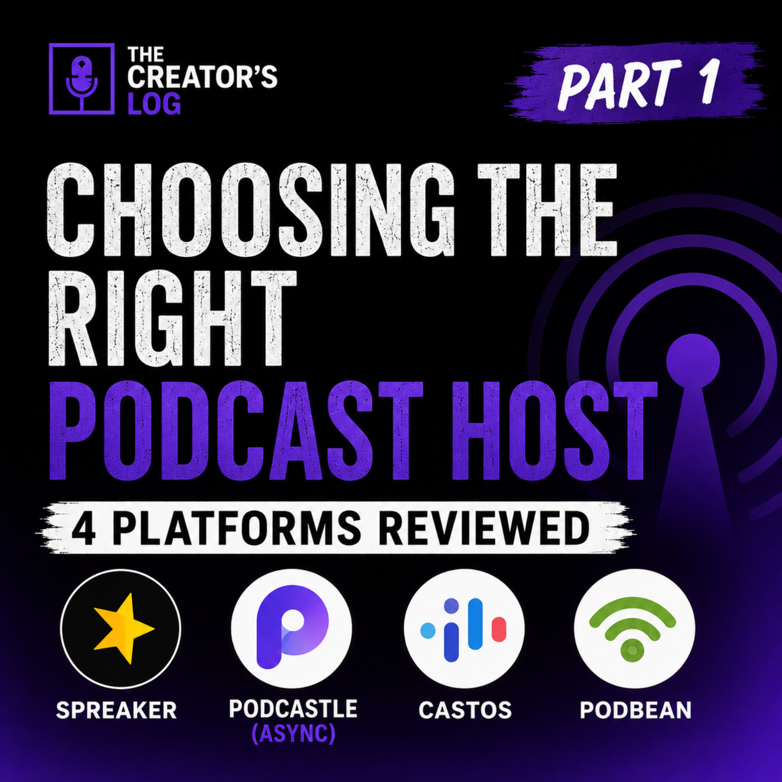 Podcast Hosting Platform (P.1) | Spreaker, Podcastle, Castos & Podbean episode artwork