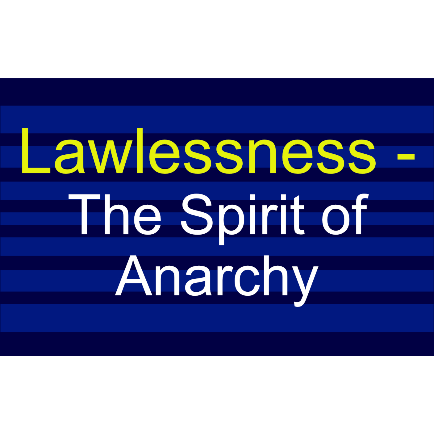 Lawlessness - Spirit of Anarchy episode artwork