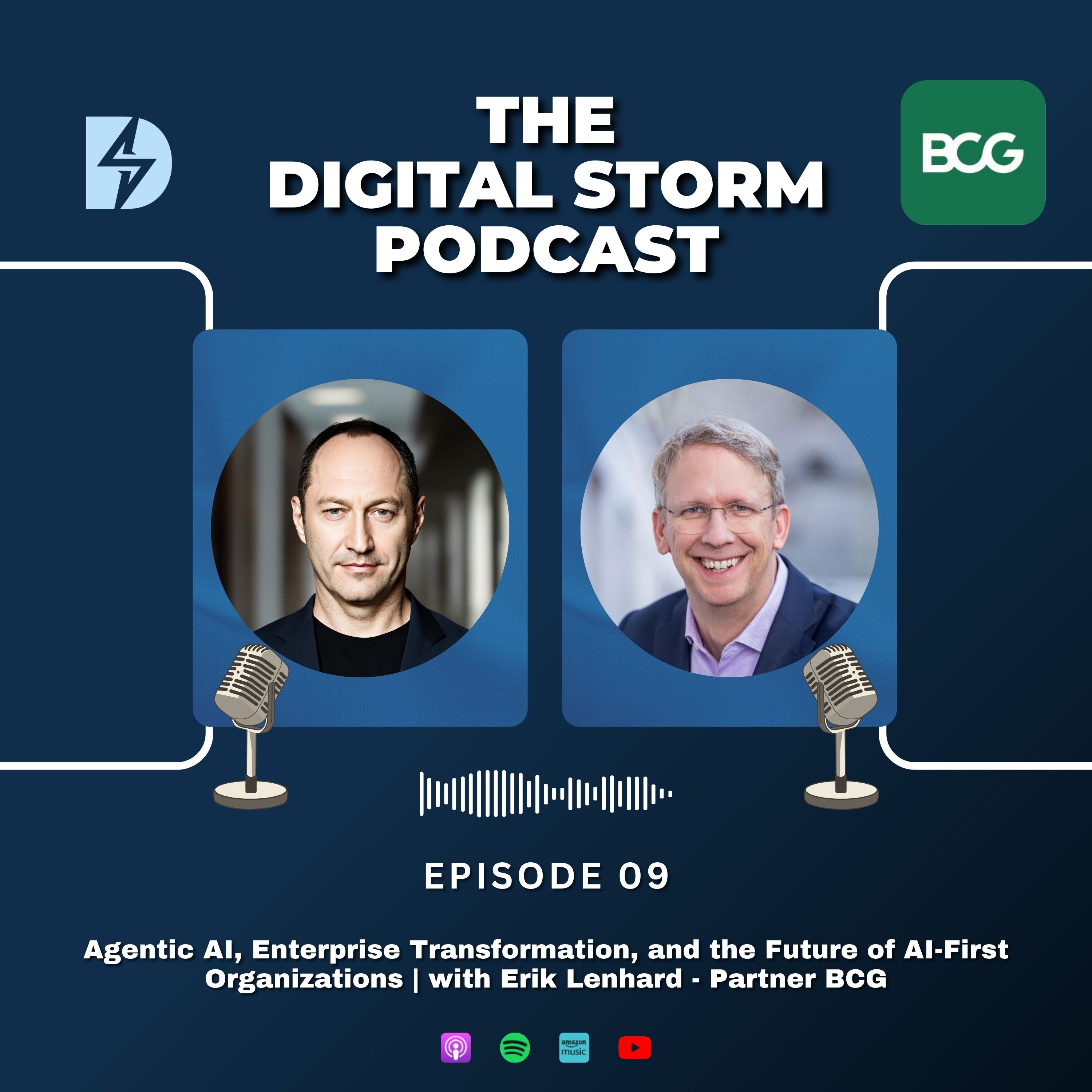 Agentic AI, Enterprise Transformation, and the Future of AI-First Organizations | with Erik Lenhard - Partner BCG episode artwork