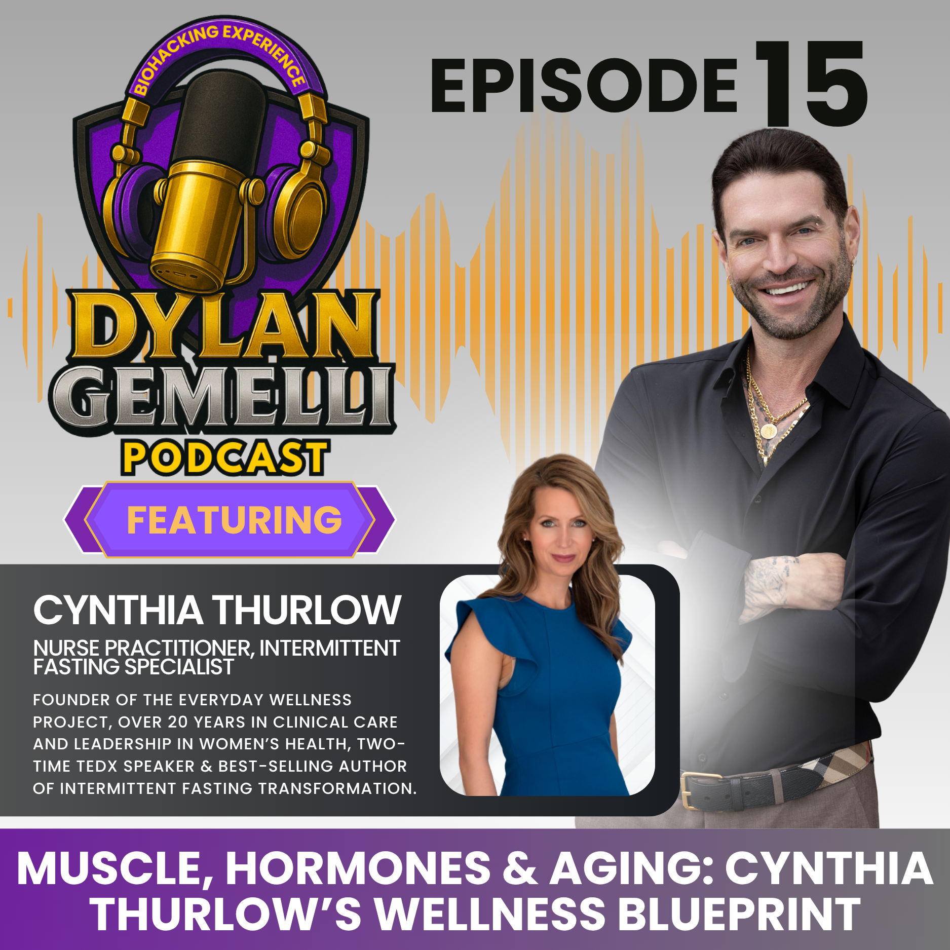 Episode #15 Featuring Cynthia Thurlow! THE ULTIMATE WELLNESS GUIDE! The role of muscle in aging and health, hormonal influences on physical activity, intermittent fasting, misconceptions on muscle gain for women, the importance of protein and more!