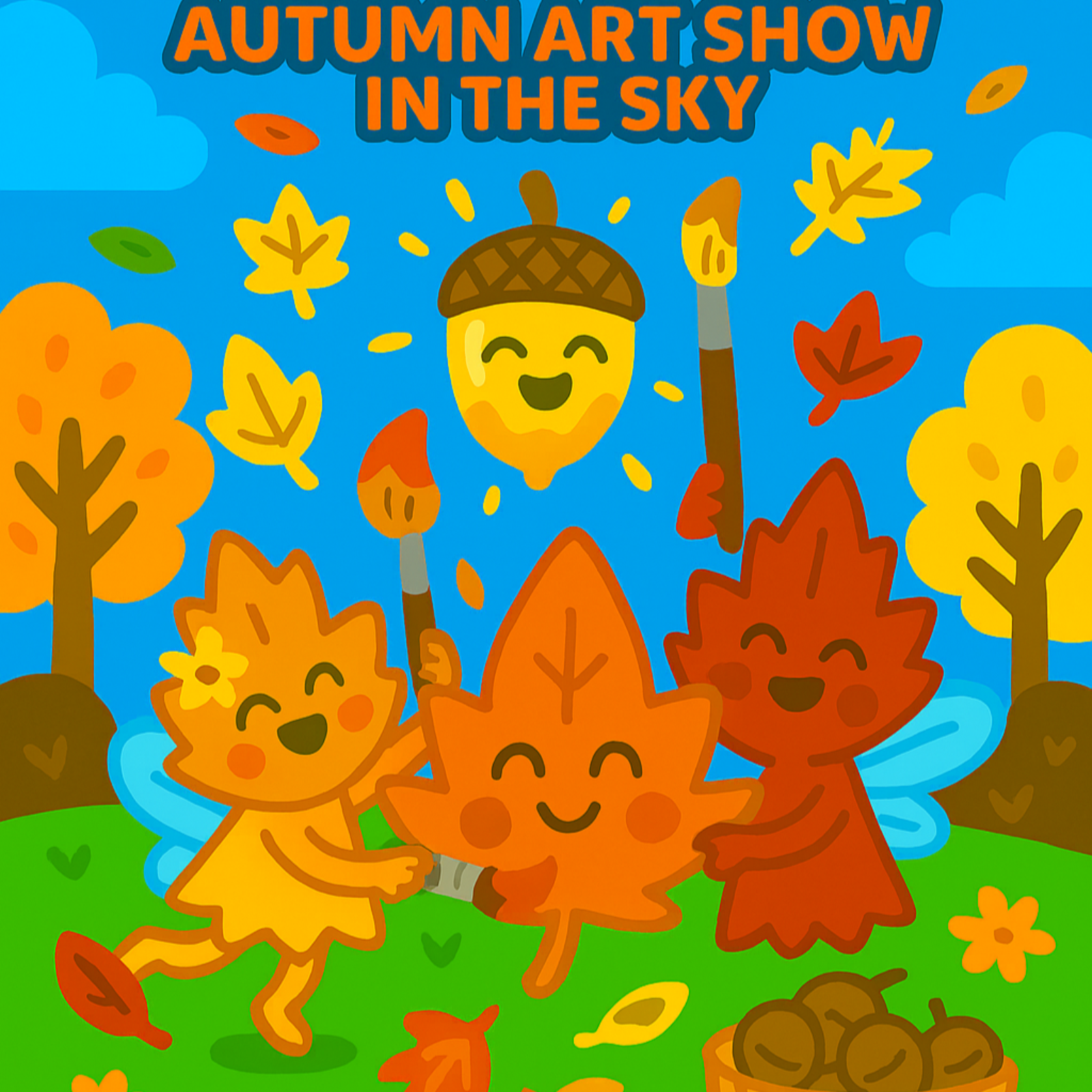The Paintbrush Leaves: Autumn Art Show in the Sky
