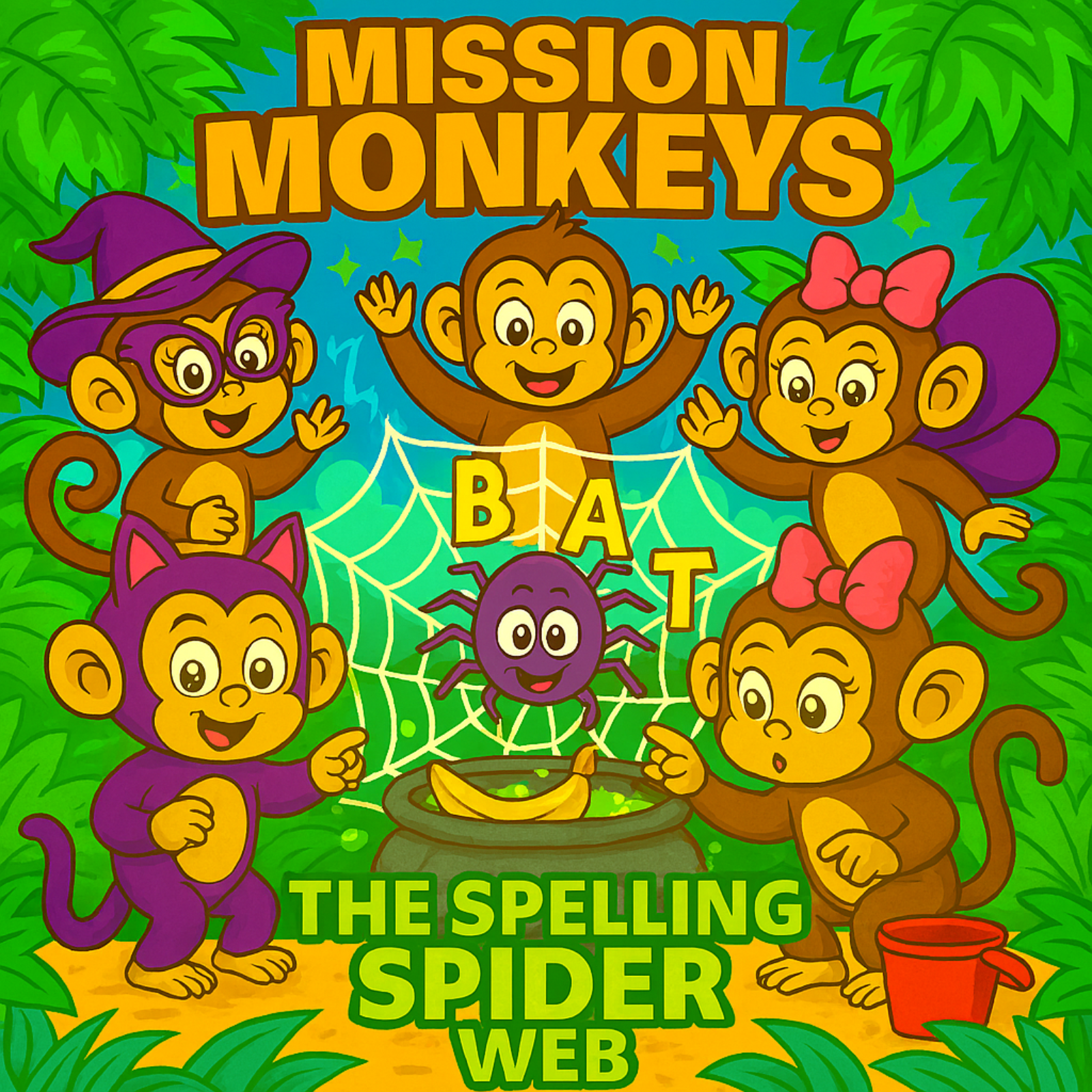 Mission Monkeys: The Spelling Spider Web