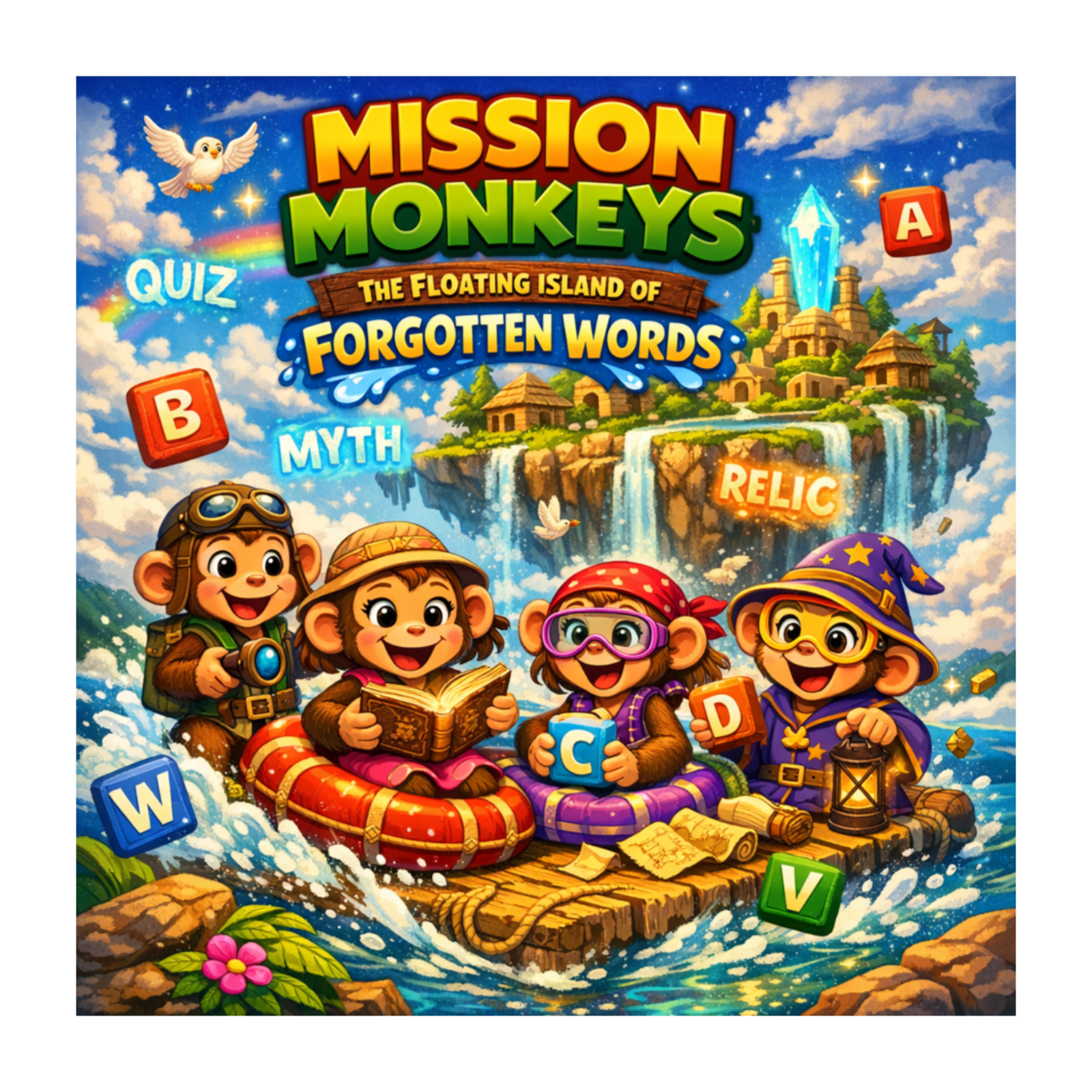 🐒☁️ Mission Monkeys: The Floating Island of Forgotten Words 🐒☁️
