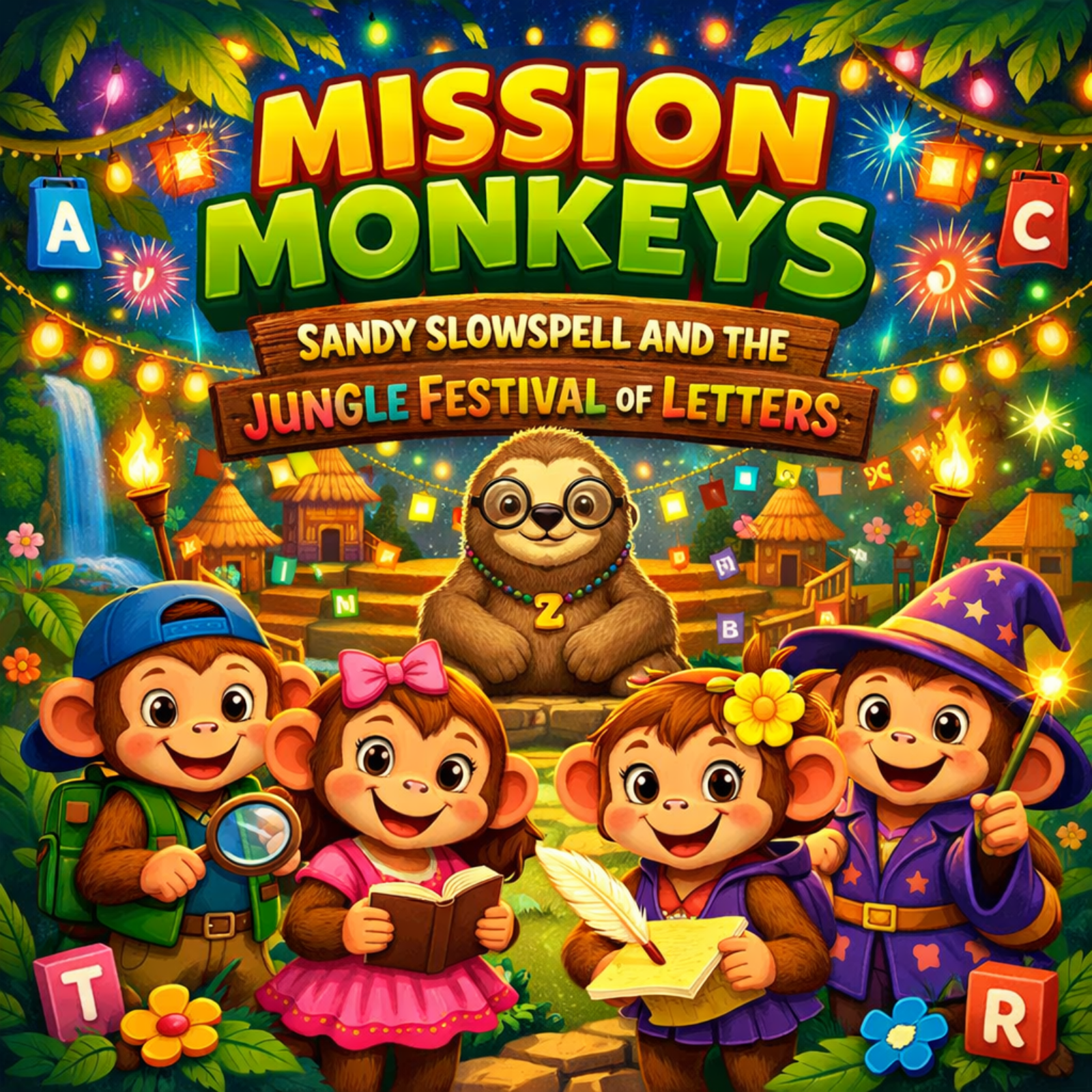 🦥 Mission Monkeys: Sandy Slowspell and the Jungle Festival of Letters