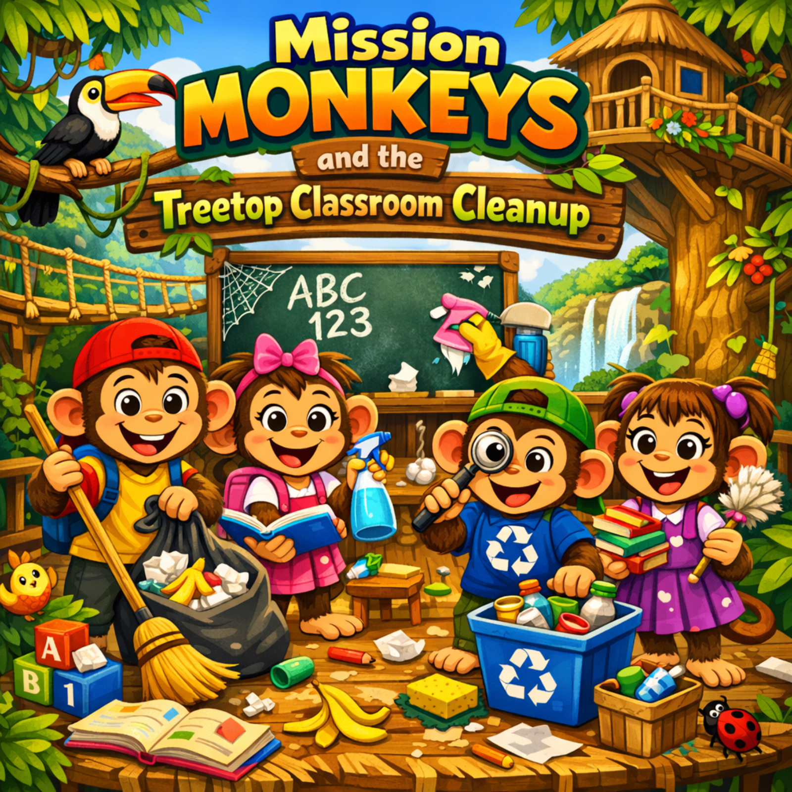 🧹Mission Monkeys and the Treetop Classroom Cleanup