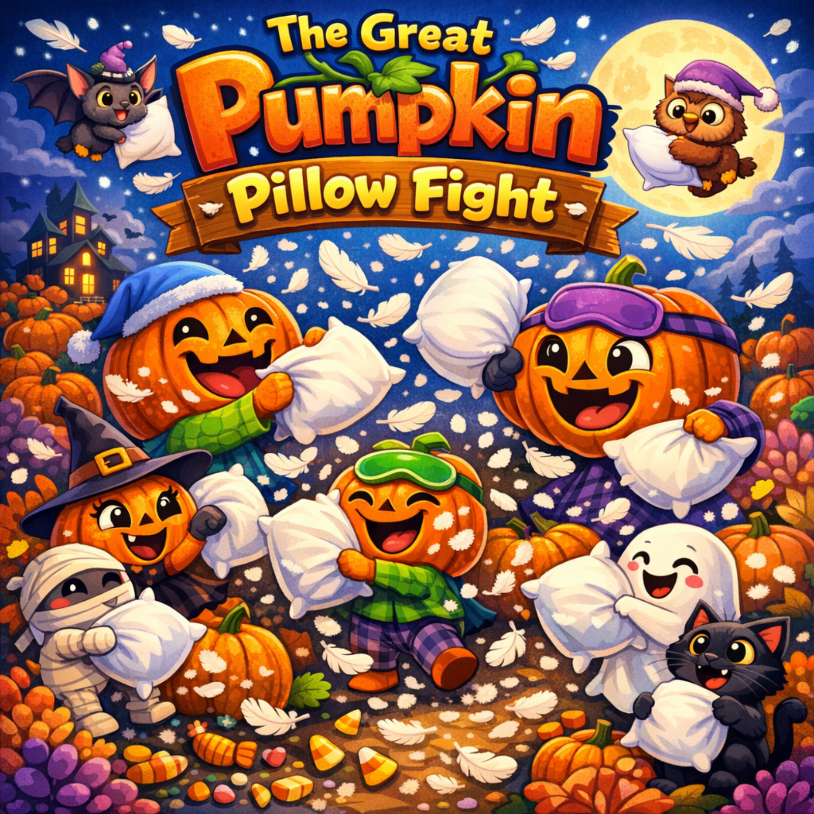 The Great Pumpkin Pillow Fight 🎃