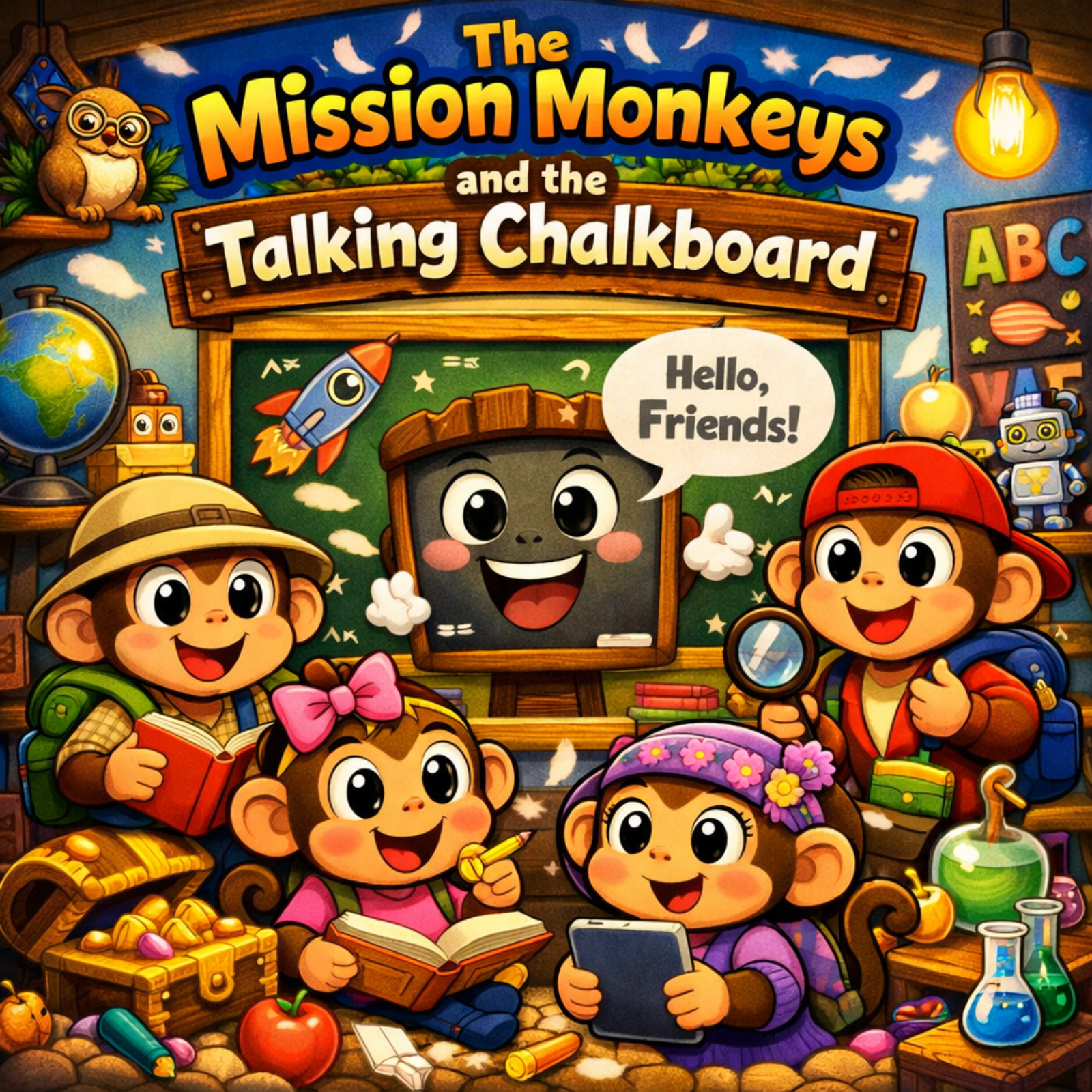 🏫 🐒The Mission Monkeys and the Talking Chalkboard
