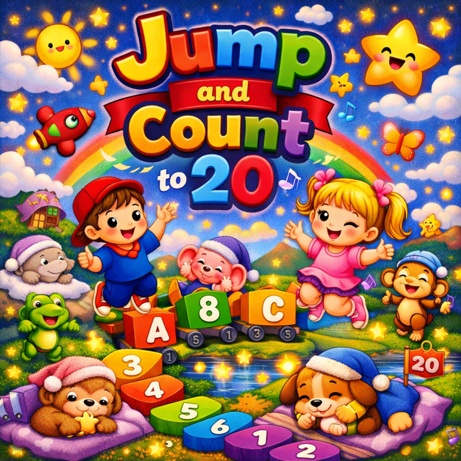 🎵 Jump and Count to 20 🎵