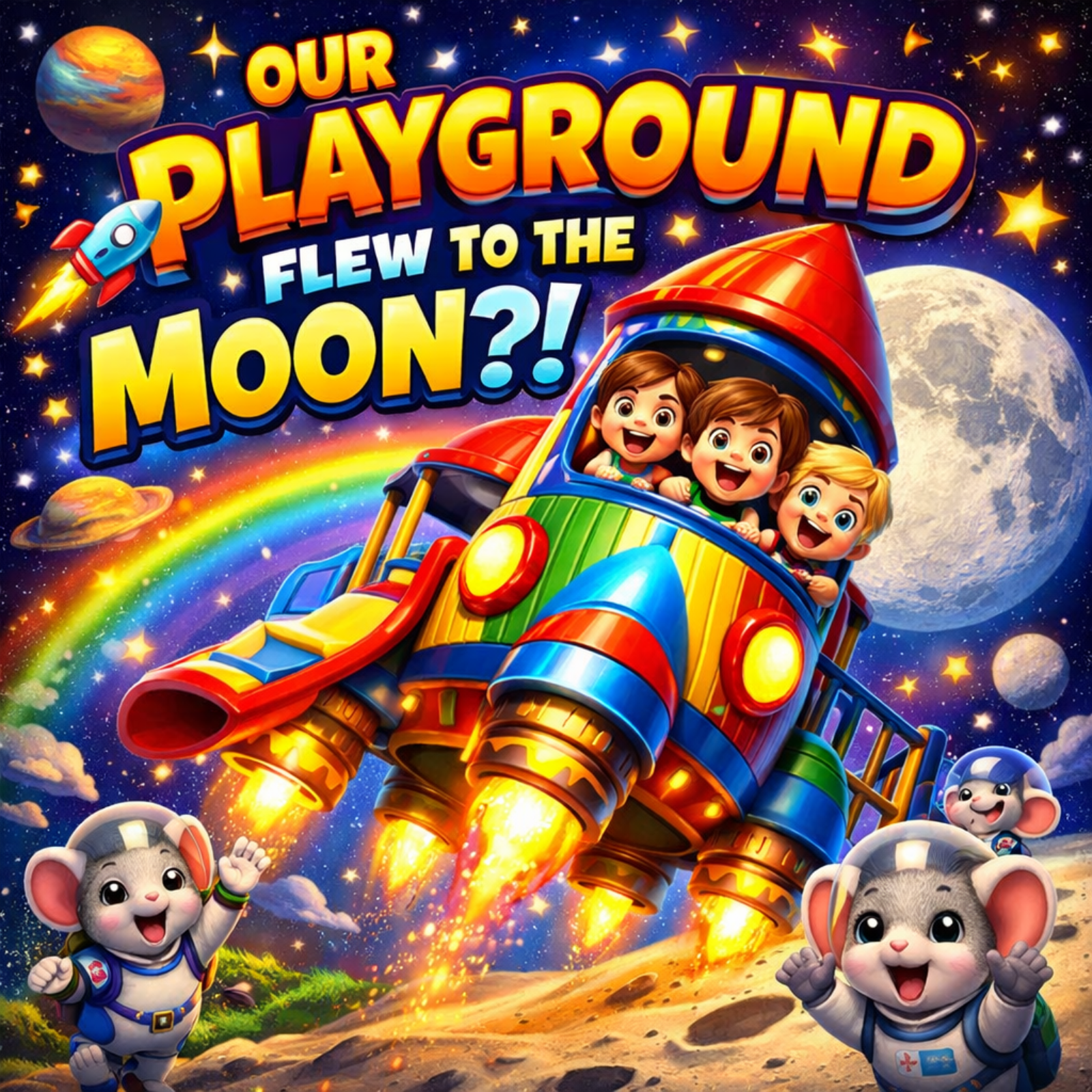 ππ Our Playground Accidentally Flew to the Moon! ππ