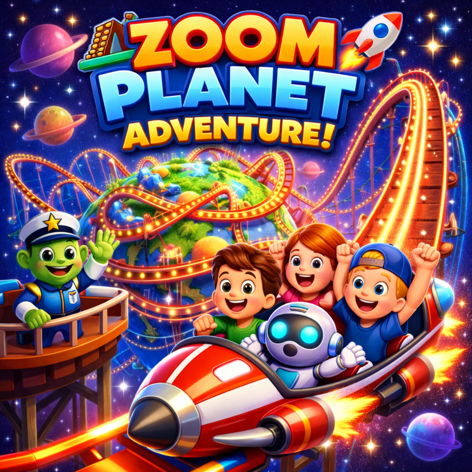 🎢🚀 Zoom Planet: The Rocket Roller Coaster Adventure! 🎢🚀