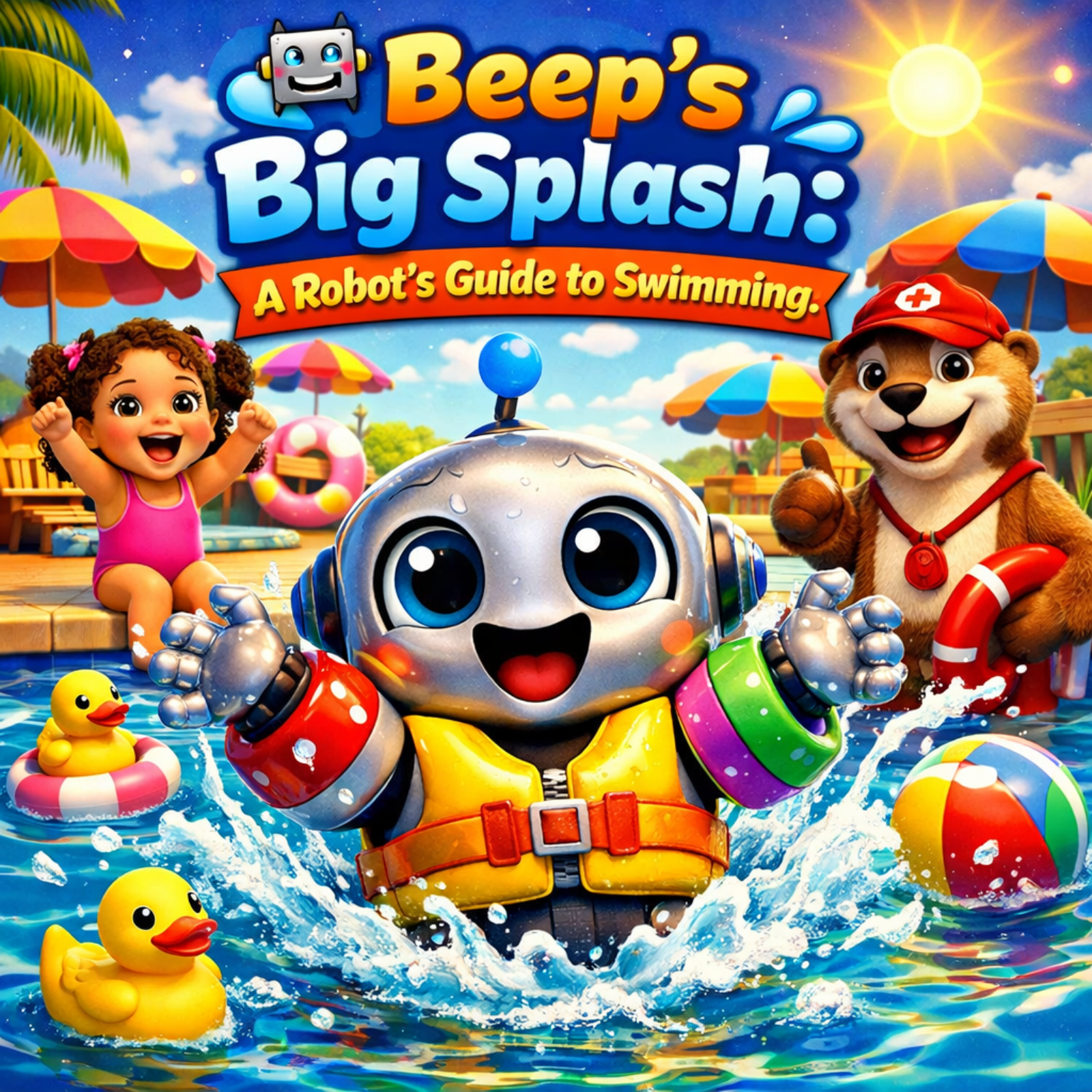 Beep's Big Splash: A Robot's Guide to Swimming 🤖