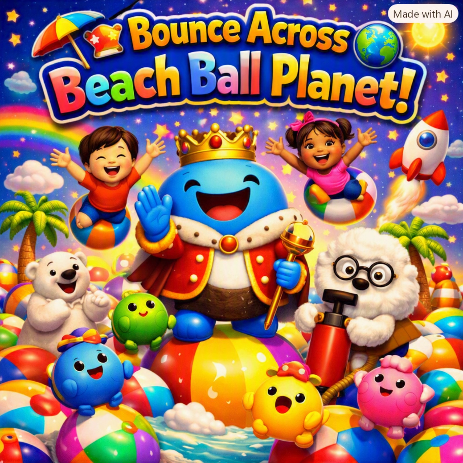 🏖️🌍 Bounce Across Beach Ball Planet! The Bounciest Adventure in Space!  🏖️🌍