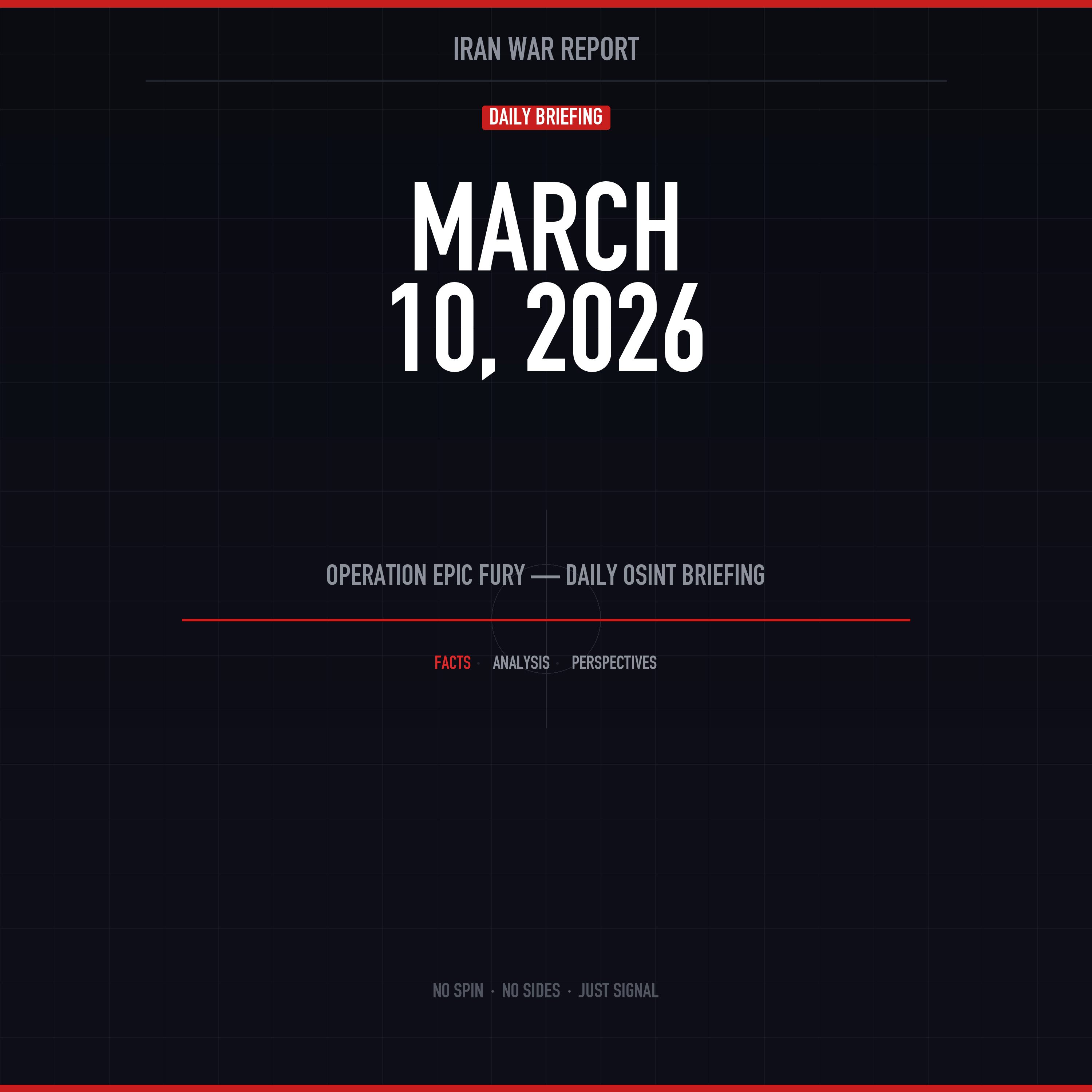 Iran War Report — March 10, 2026