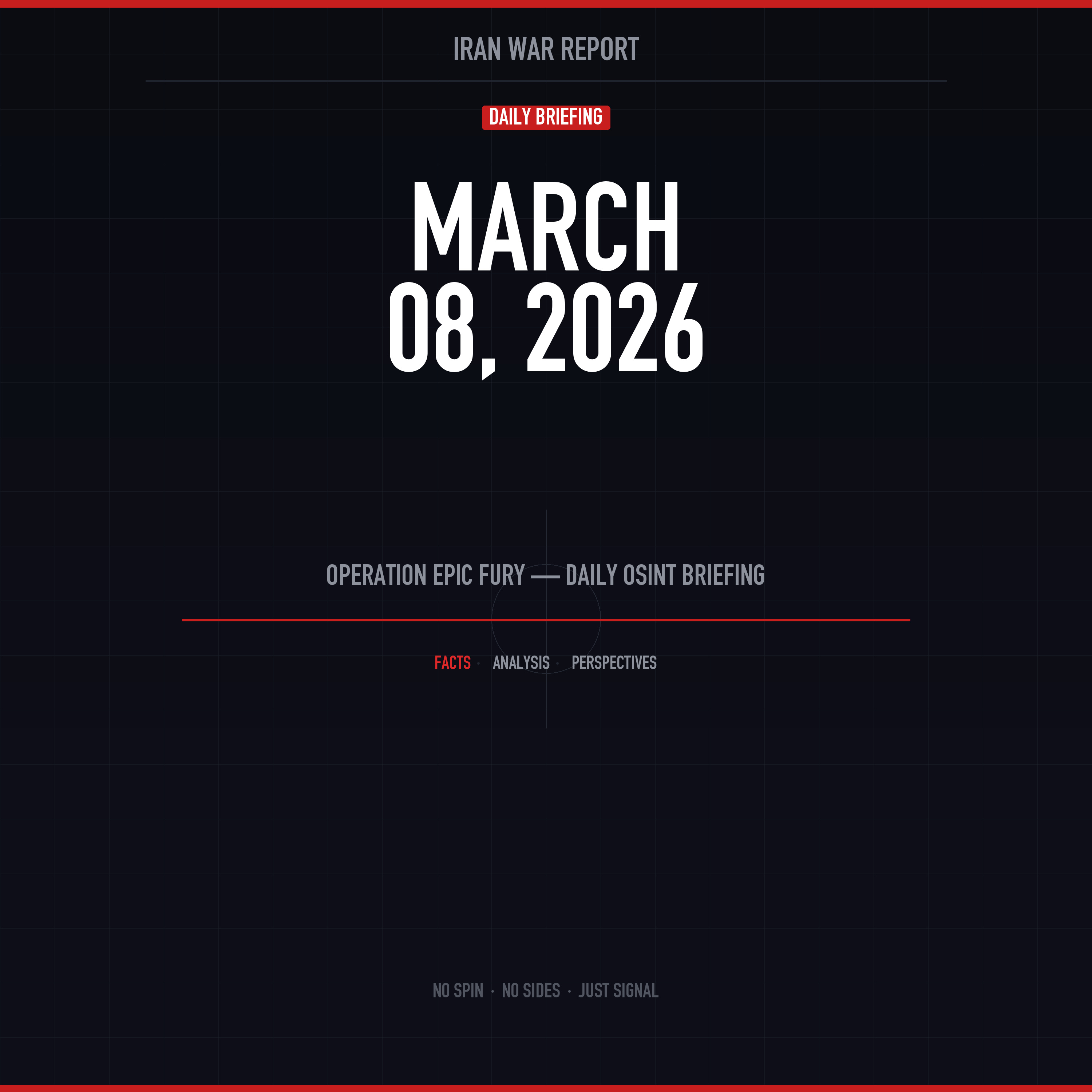 Iran War Report — March 08, 2026