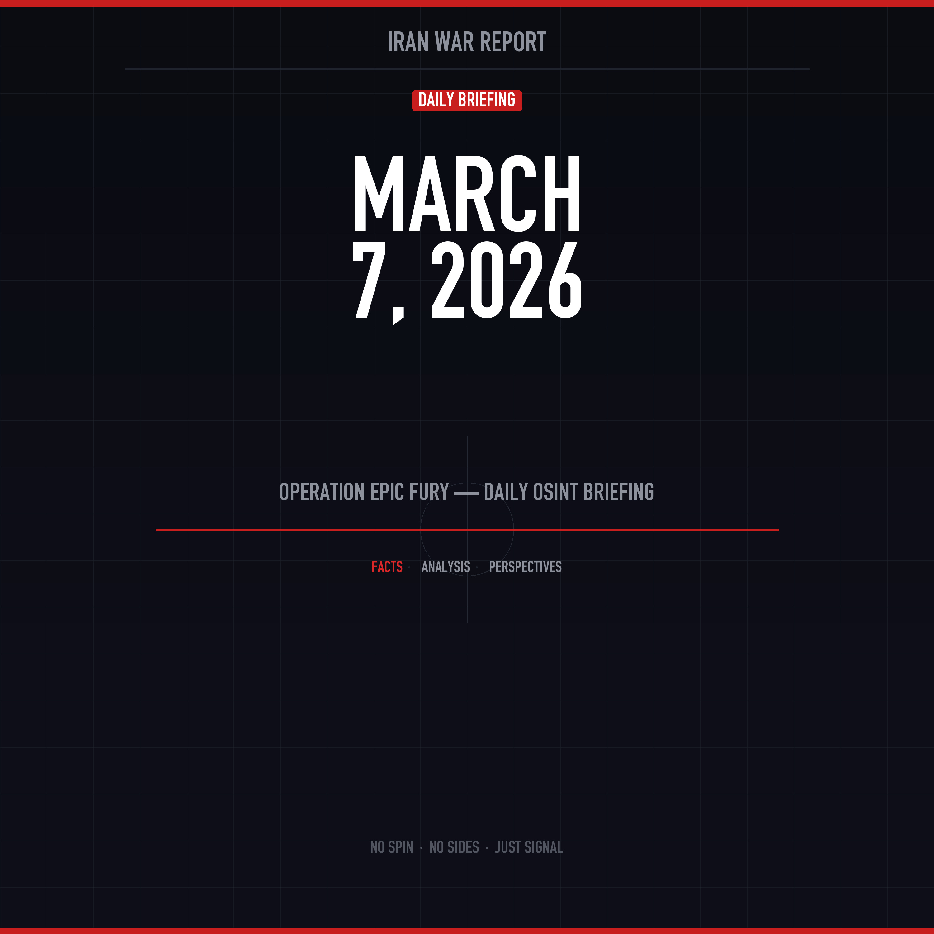 Iran War Report — March 7, 2026